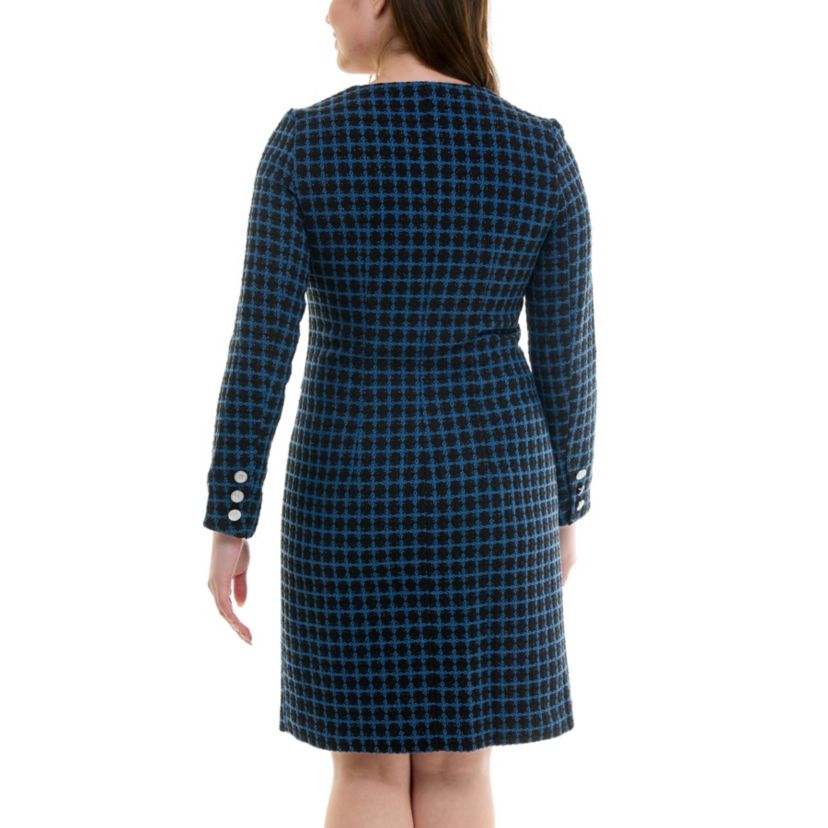 Button Front 4 Pocket Detail Long Sleeve Dress