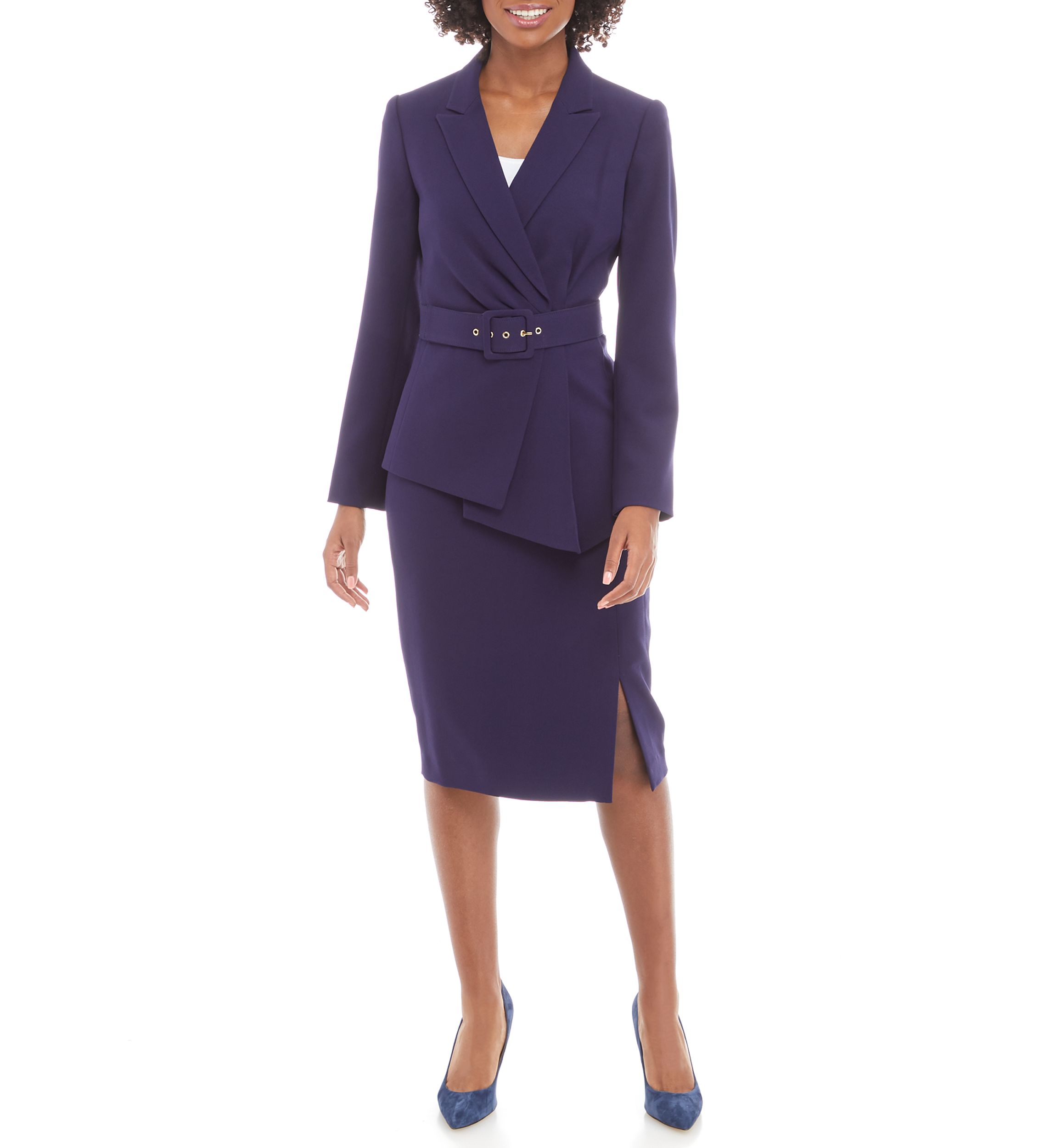 Nested Suit, Belted Jacket and Skirt