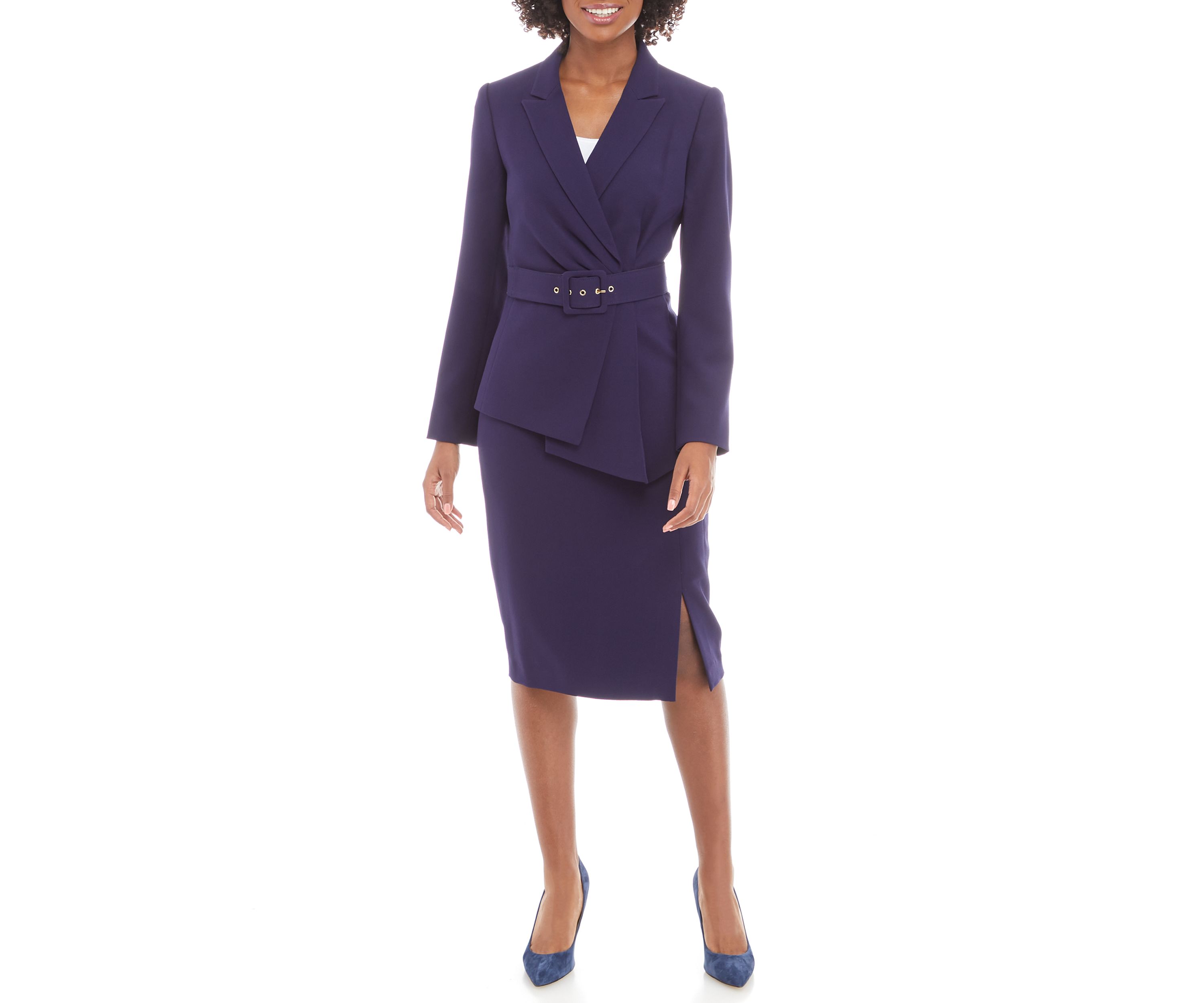 Nested Suit, Belted Jacket and Skirt