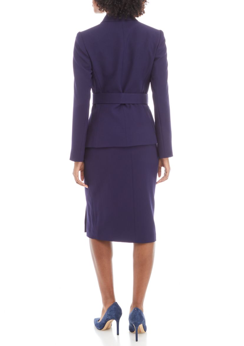 Nested Suit, Belted Jacket and Skirt