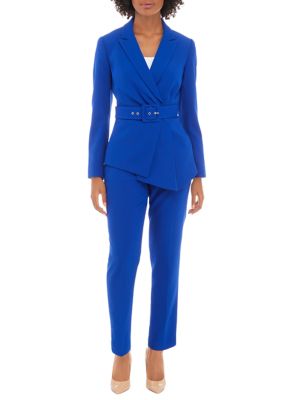 Burgundy Velvet Women's Office Suit Ladies Suits Pant 2Pcs Formal Business  Set