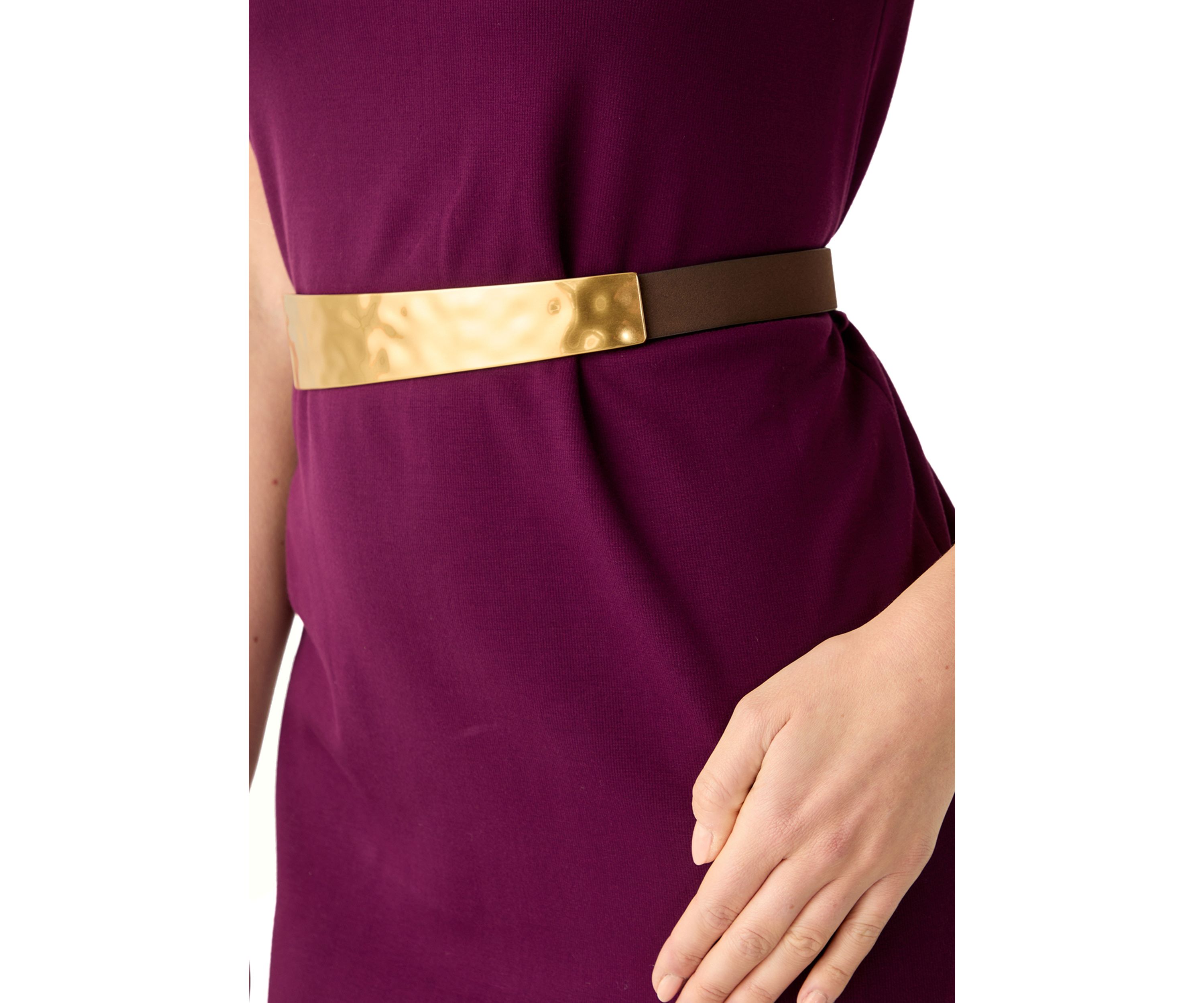 Womens Sleeveless Cowl Neck Solid Belted Midi Dress