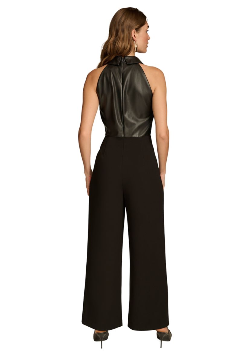 Womens Sleeveless Collar Jumpsuit