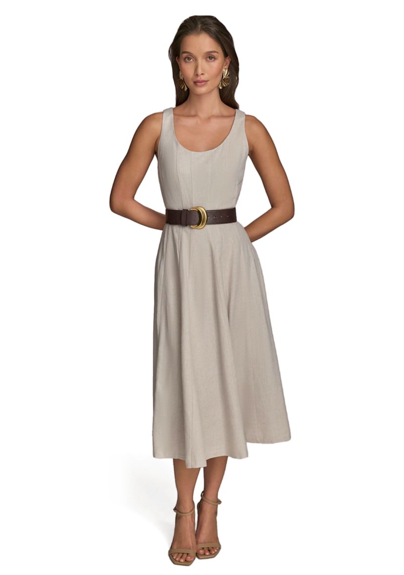 Womens Sleeveless Square Neck Maxi Dress 