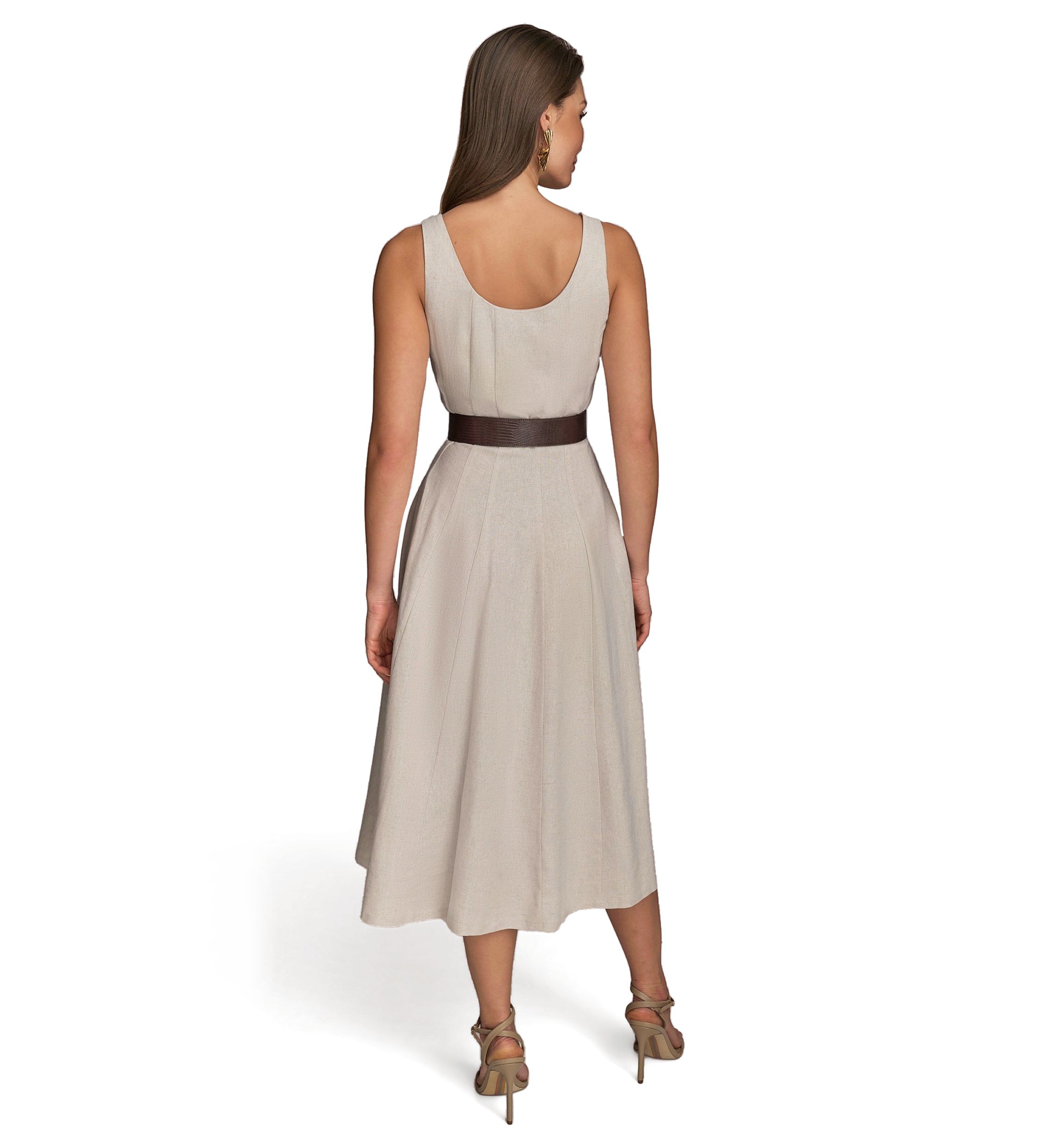 Womens Sleeveless Square Neck Maxi Dress 