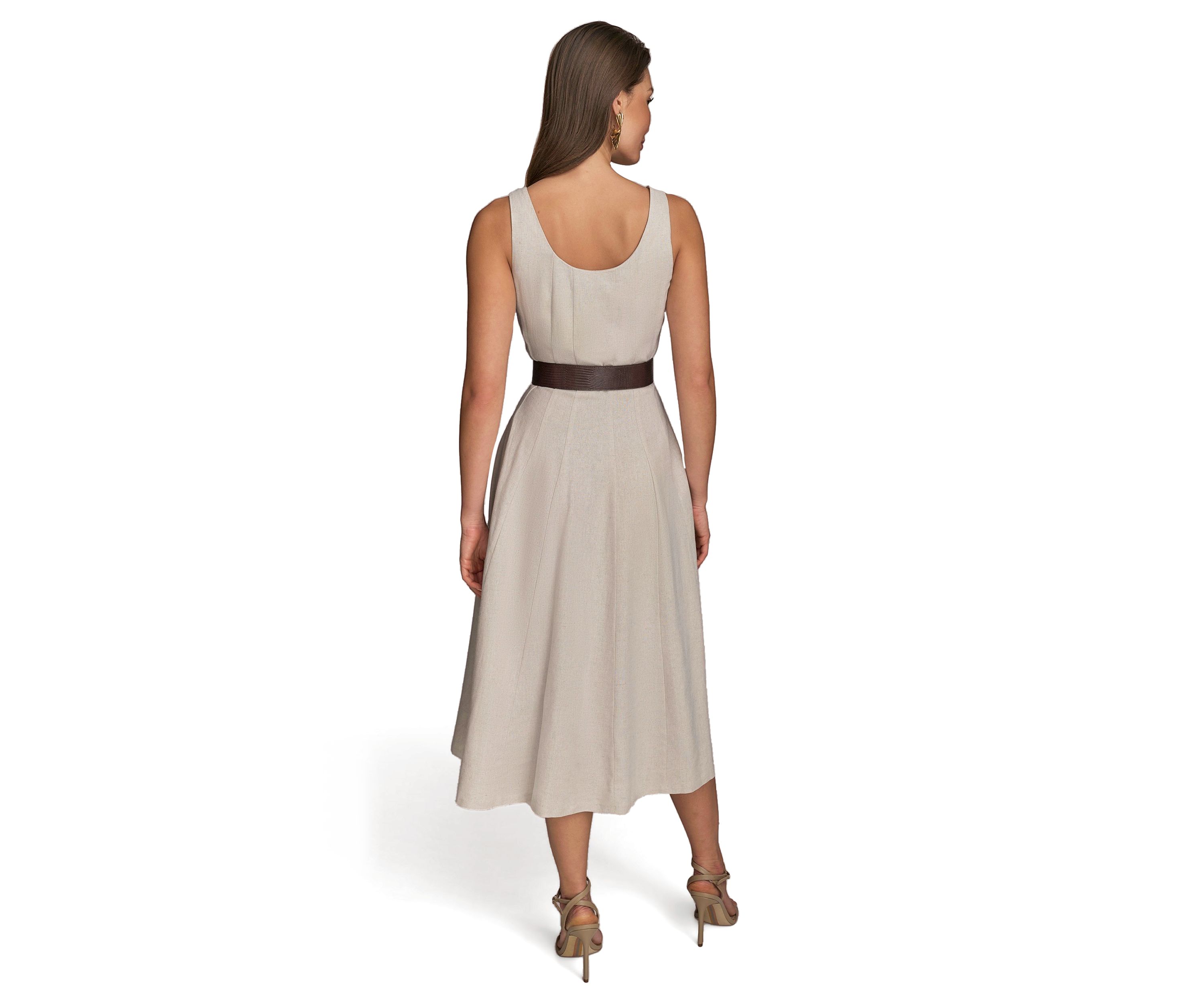 Womens Sleeveless Square Neck Maxi Dress 