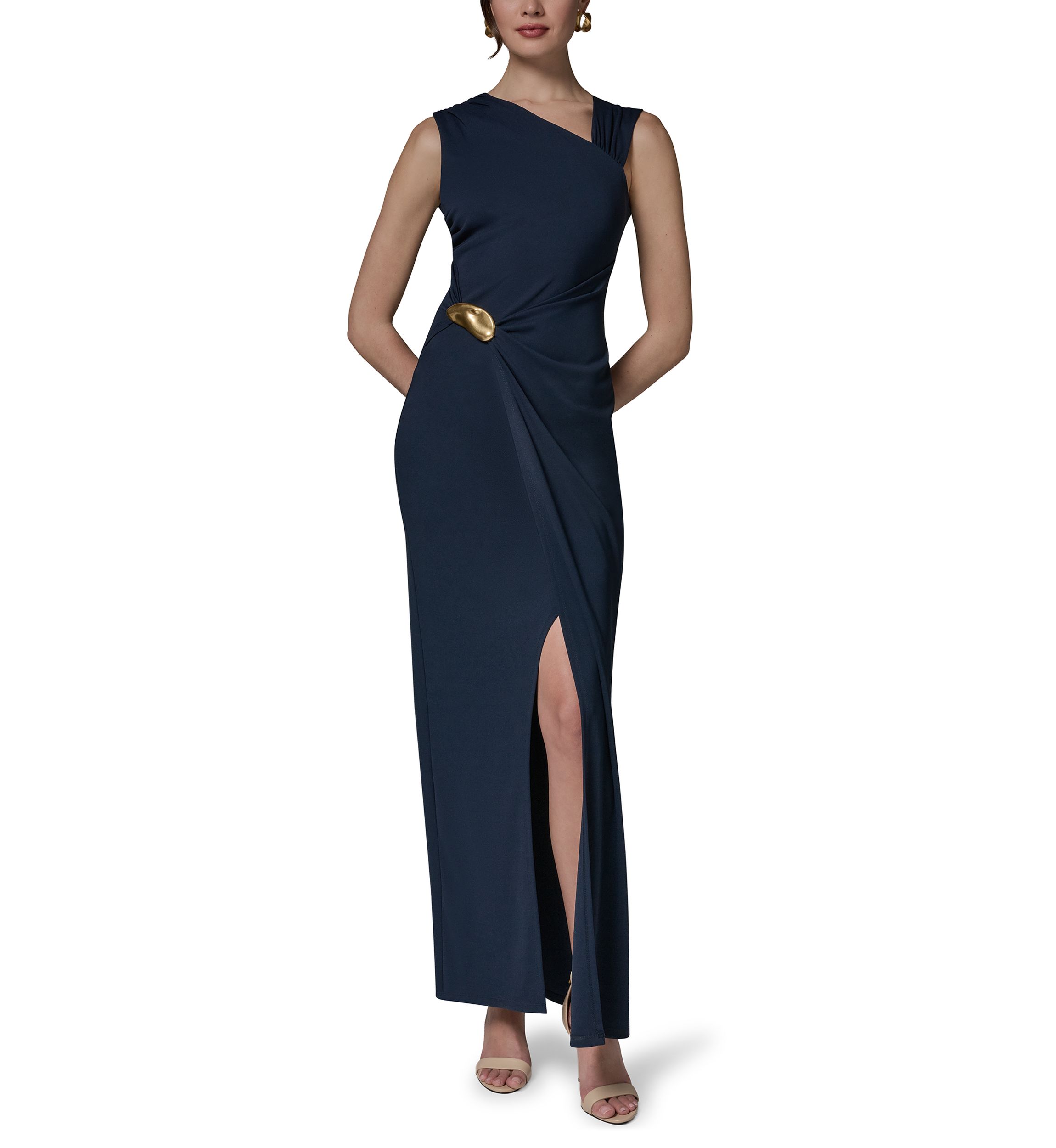 beaded one shoulder dress Portia and Scarlett Beaded One Shoulder HoCo Dress PS25818C
