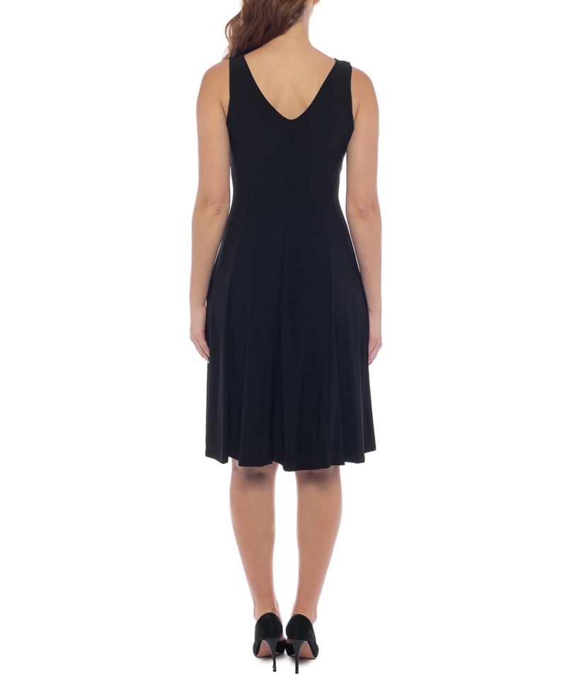 Solid Ity Fit and Flare Midi Dress