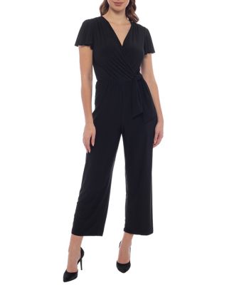 Flutter Sleeve Ity Wrap Jumpsuit