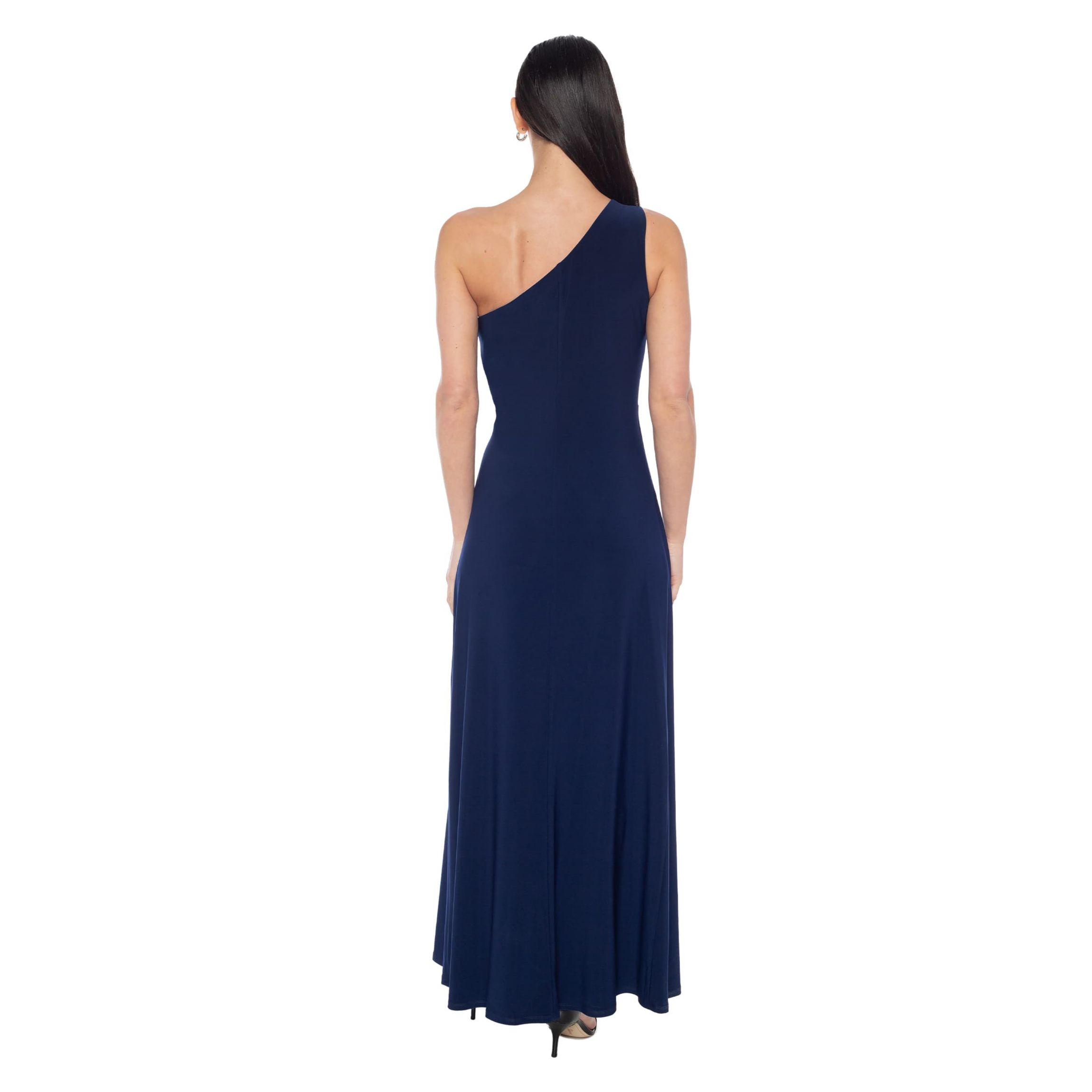 One Shoulder Side Twist Gown