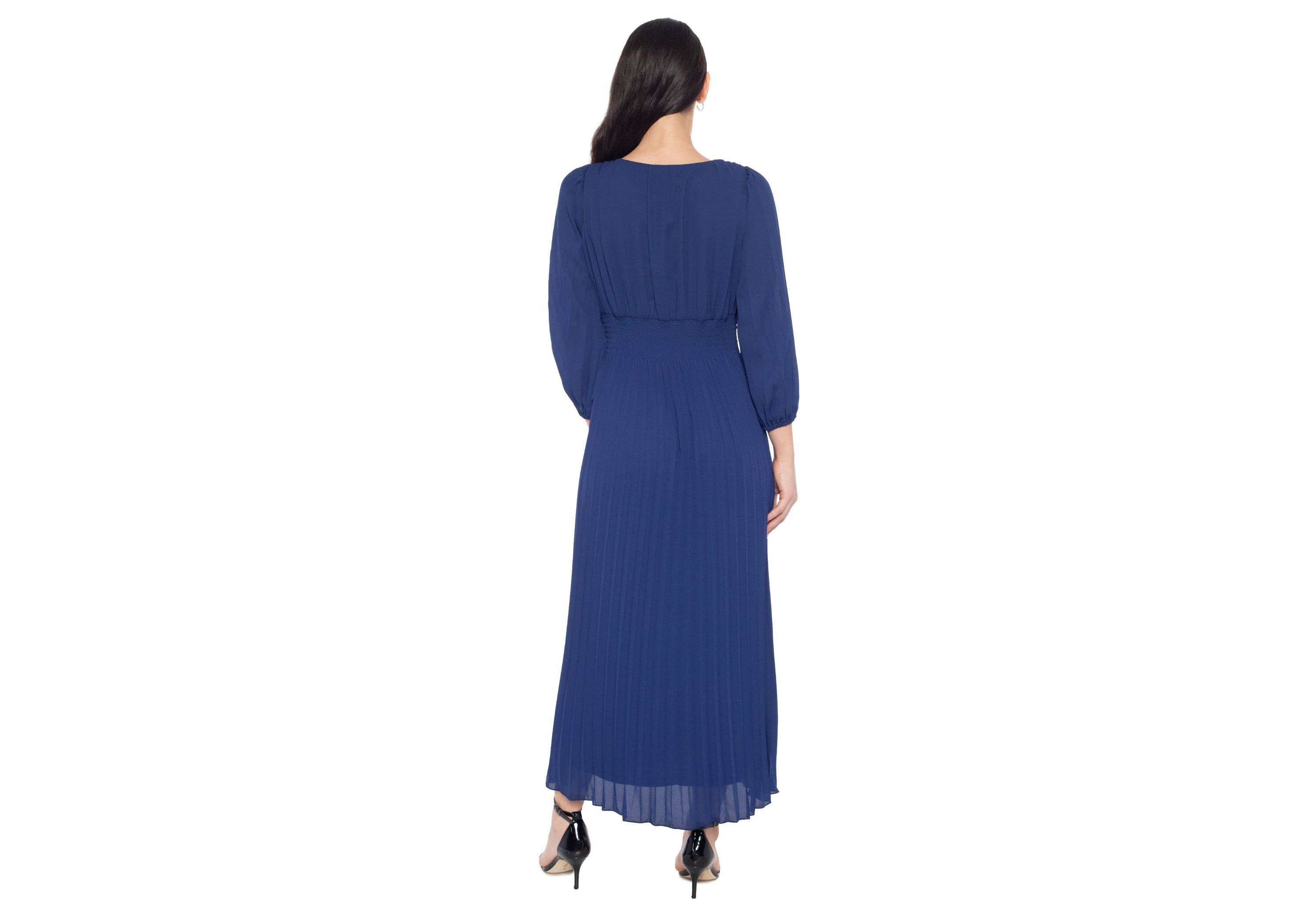 Smock Waist Pleated Skirt Dress