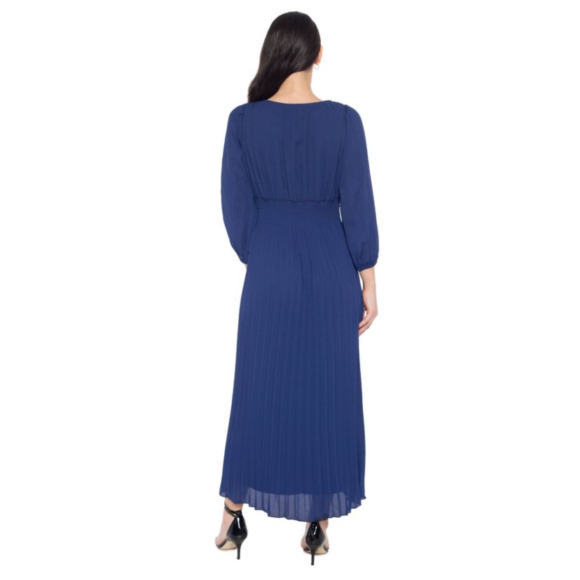Smock Waist Pleated Skirt Dress