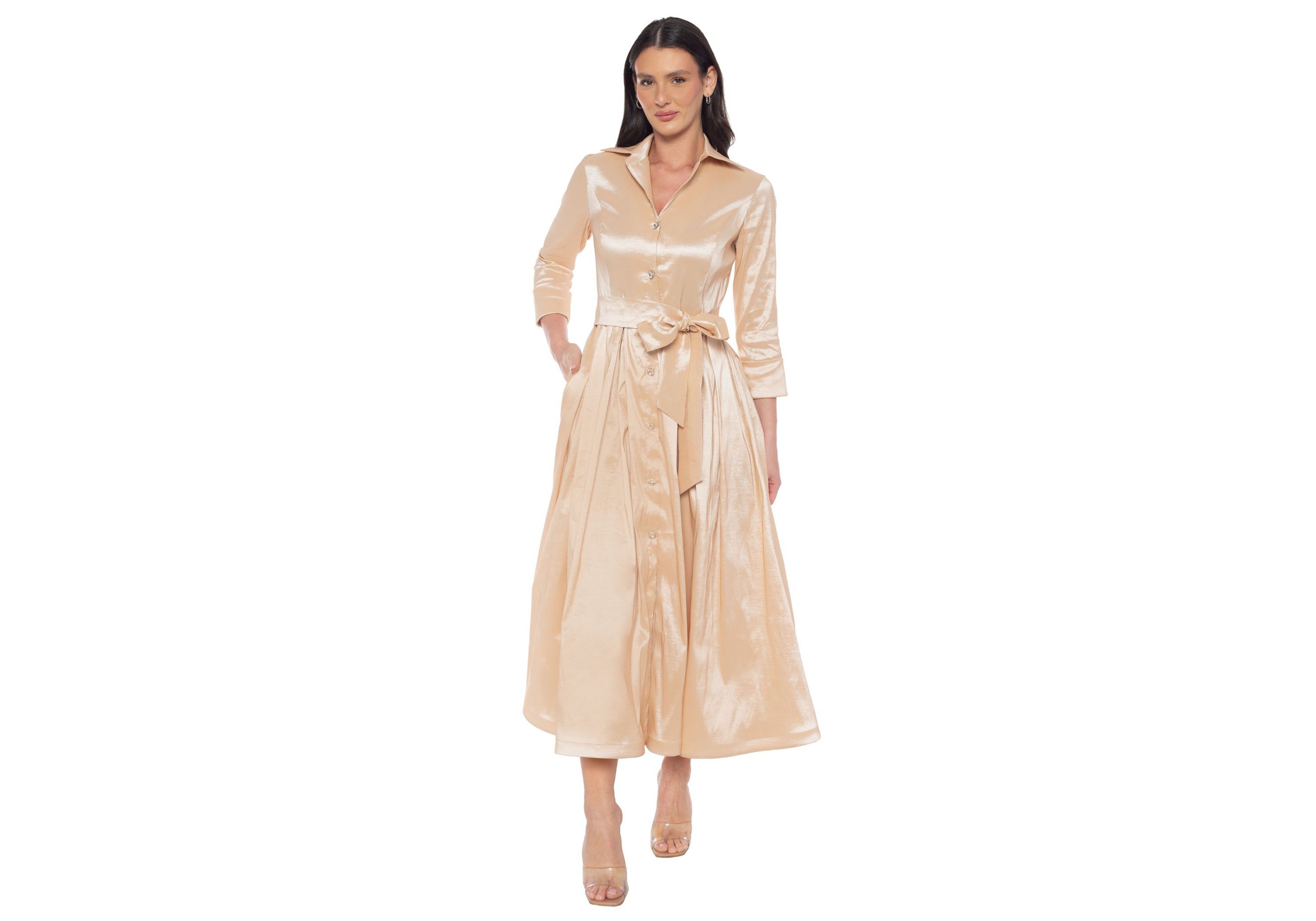 Collar Jacket Midi Dress