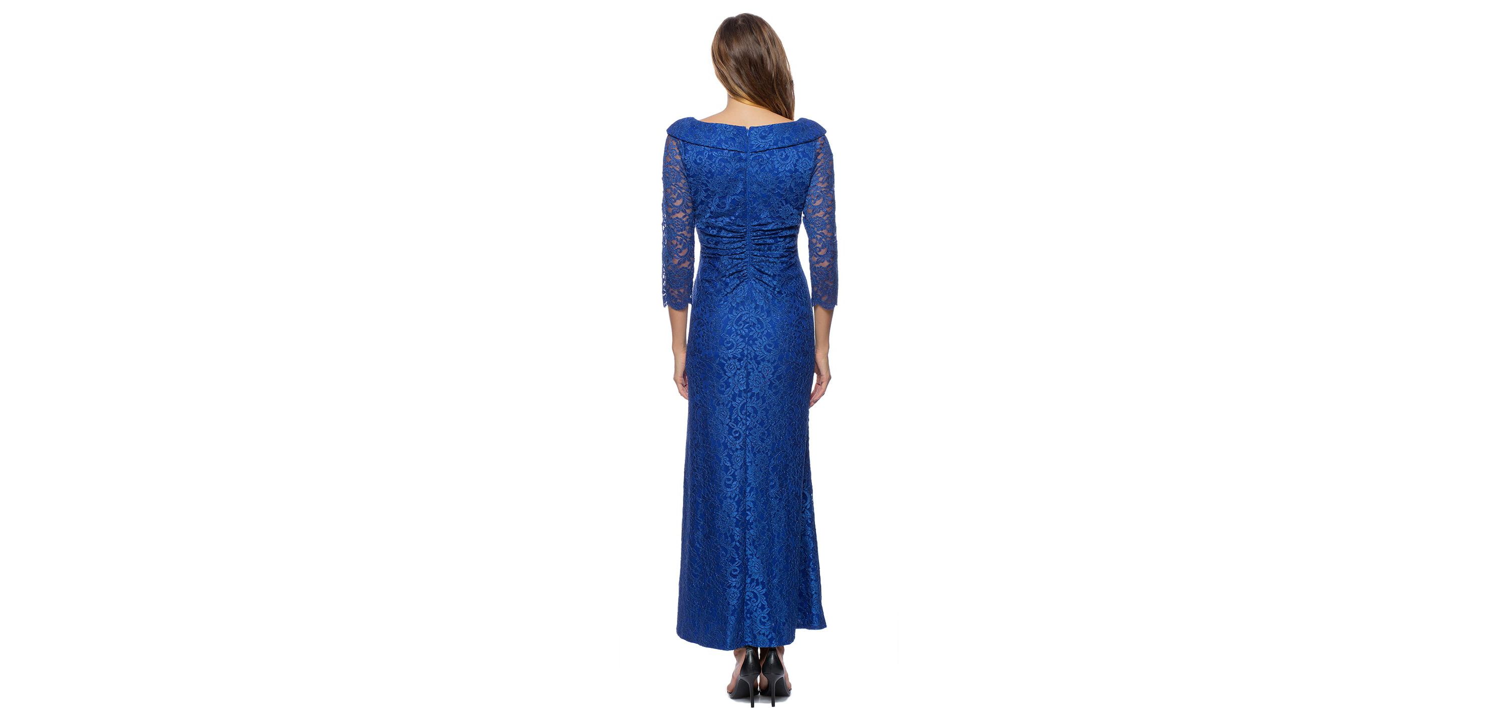 V-Neck Shirr Gown Lace