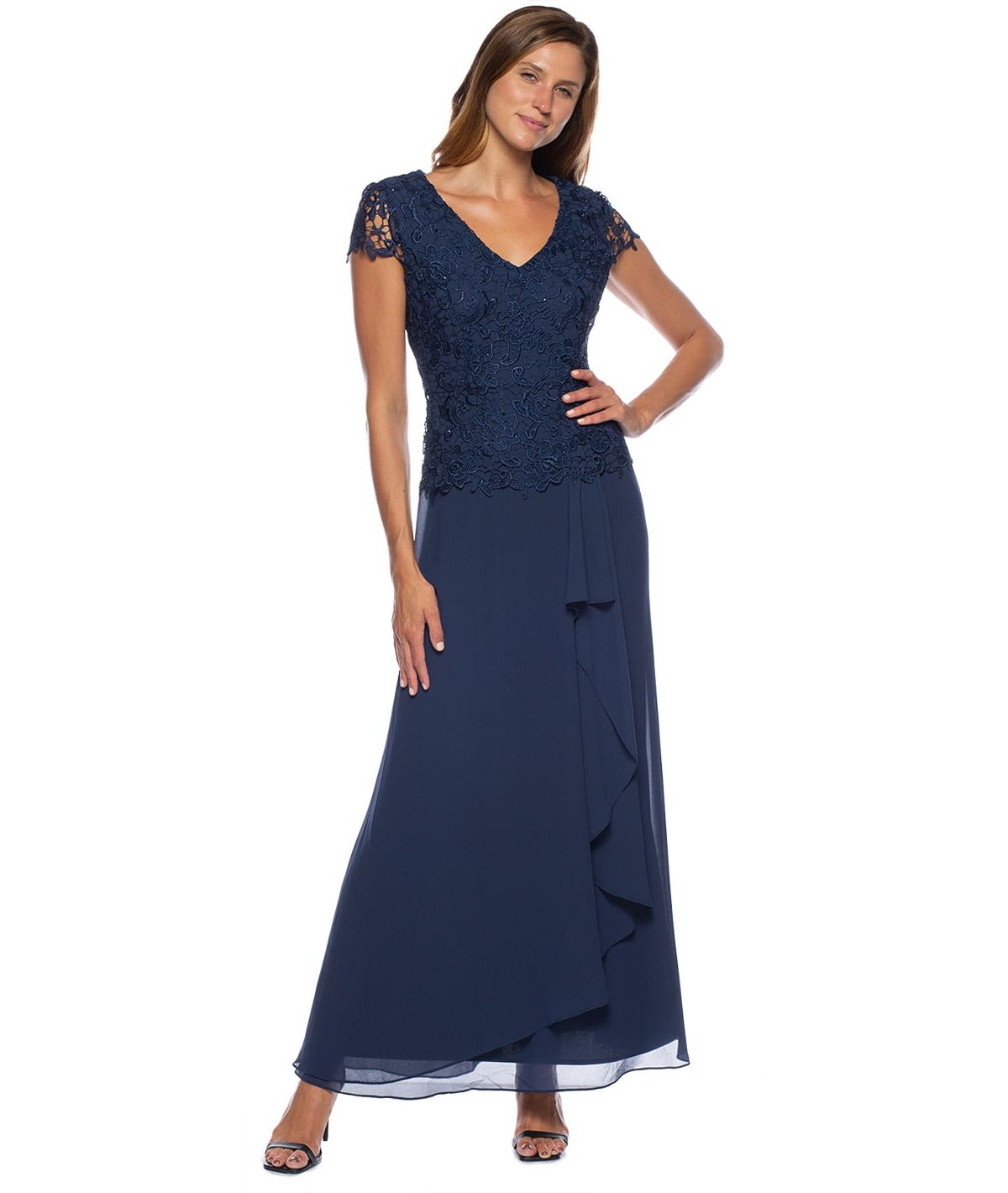 Cascade Ruffle Long Dress