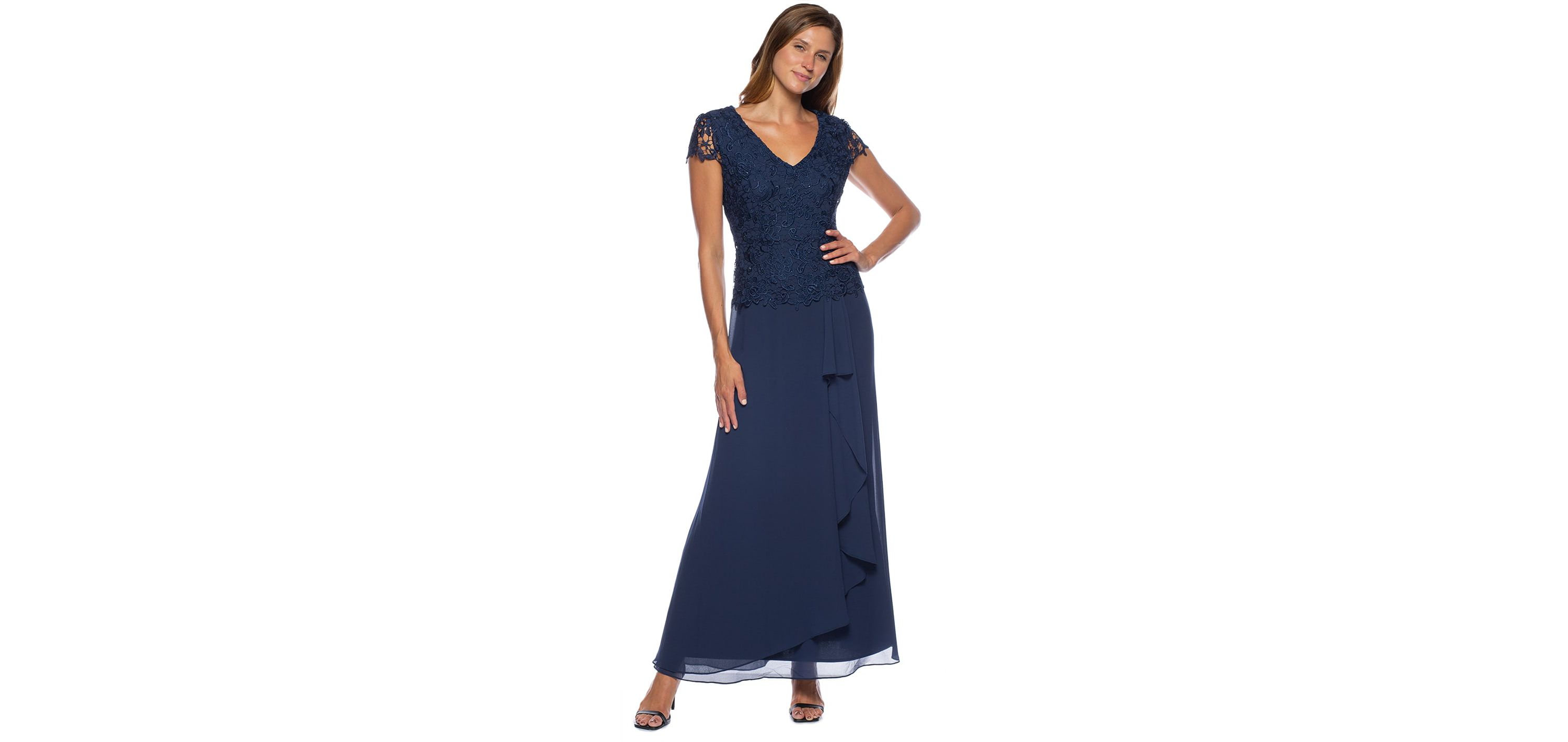 Cascade Ruffle Long Dress