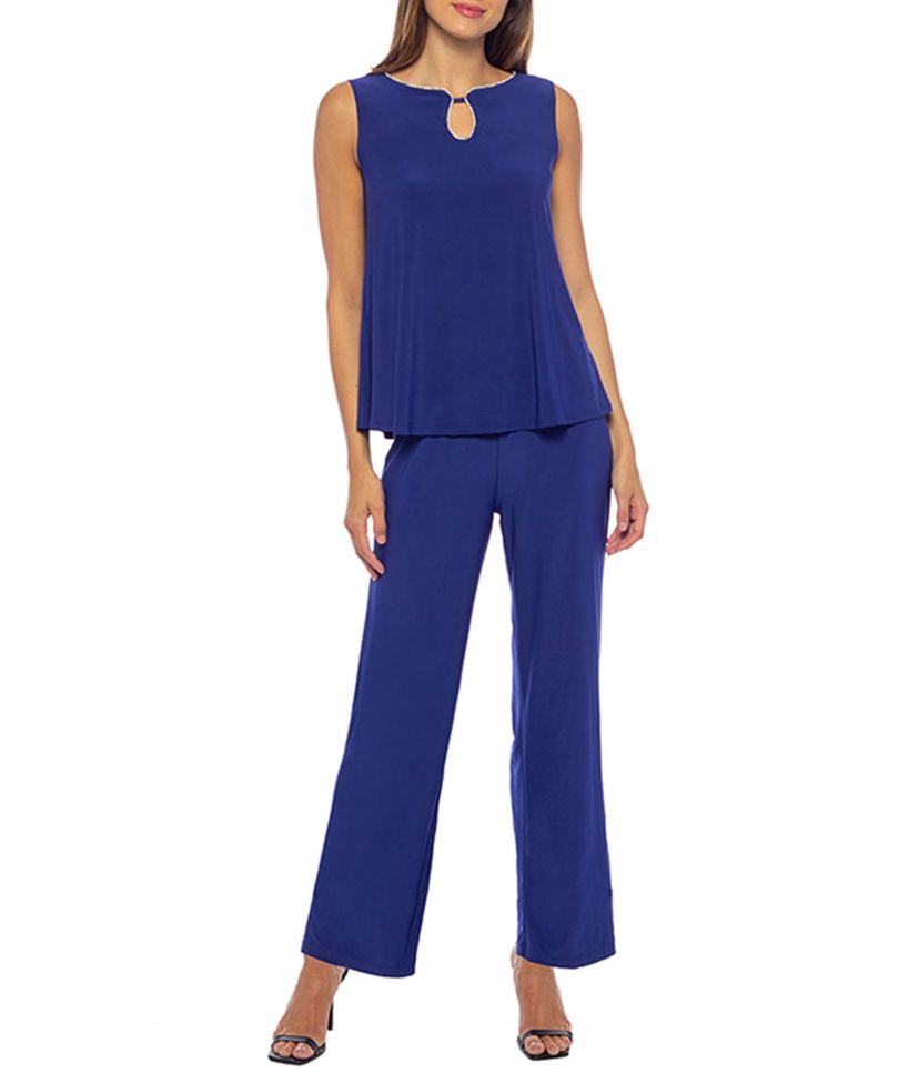 3Pc Keyhole  Jacket Pant Set