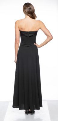 Sleeveless Strapless Scuba Crepe Gown