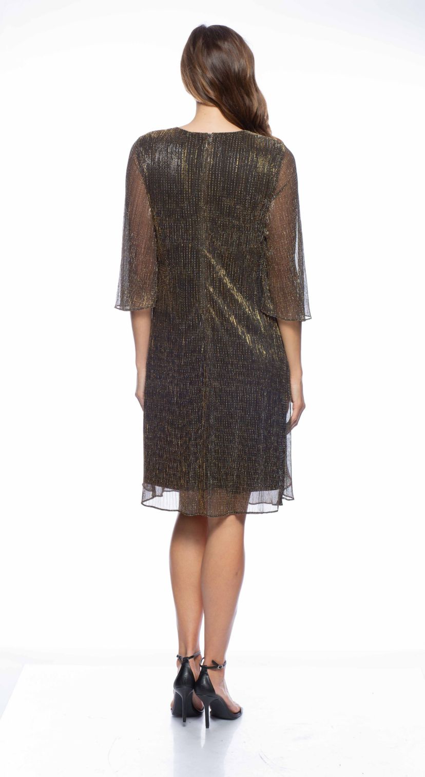 Pleated Faux Jacket Dress