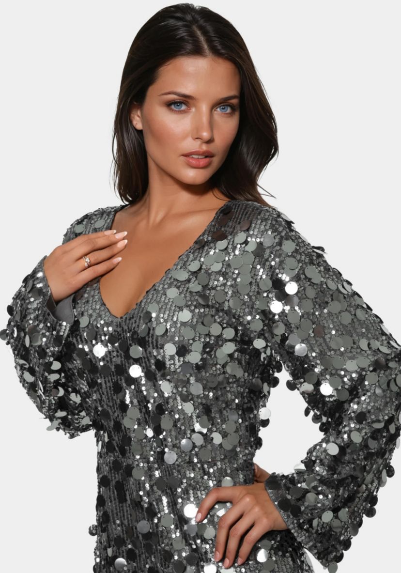 Bebe Beaded Dolman Sleeve Mini Dress | Belk