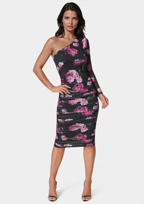 belk one shoulder dress Xscape Women's One Shoulder Side Ruffle Gown