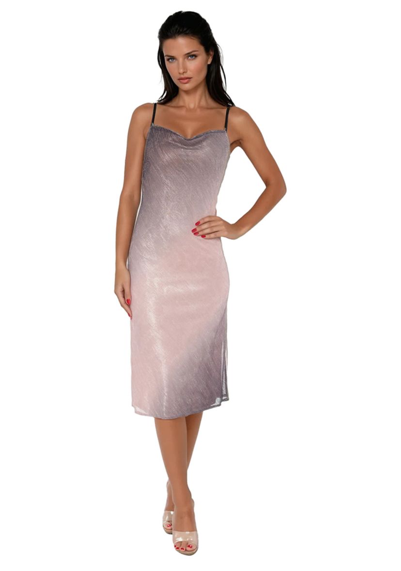 Bebe Ombre Pleat Cowl Midi Dress | Belk