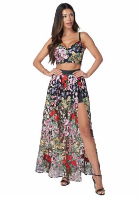 Bebe Women's Embroidered Two Piece Set