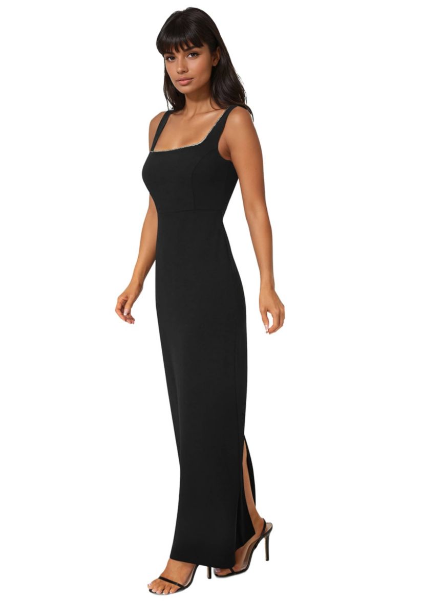 a line formal maxi dress Glitter Satin Ruched A-Line Maxi Dress | V-Neck, Sleeveless, Open Back