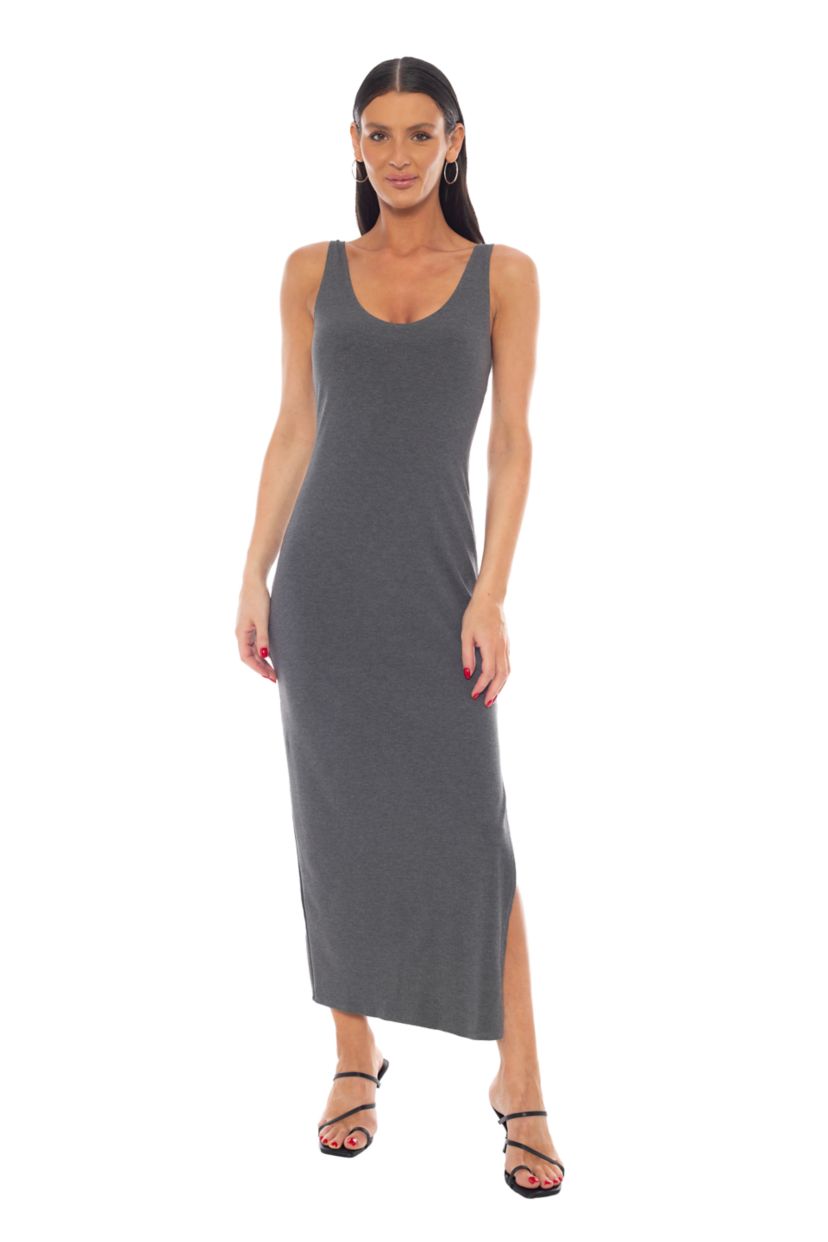 Bebe V-Neck Tank Rib Maxi Dress | Belk