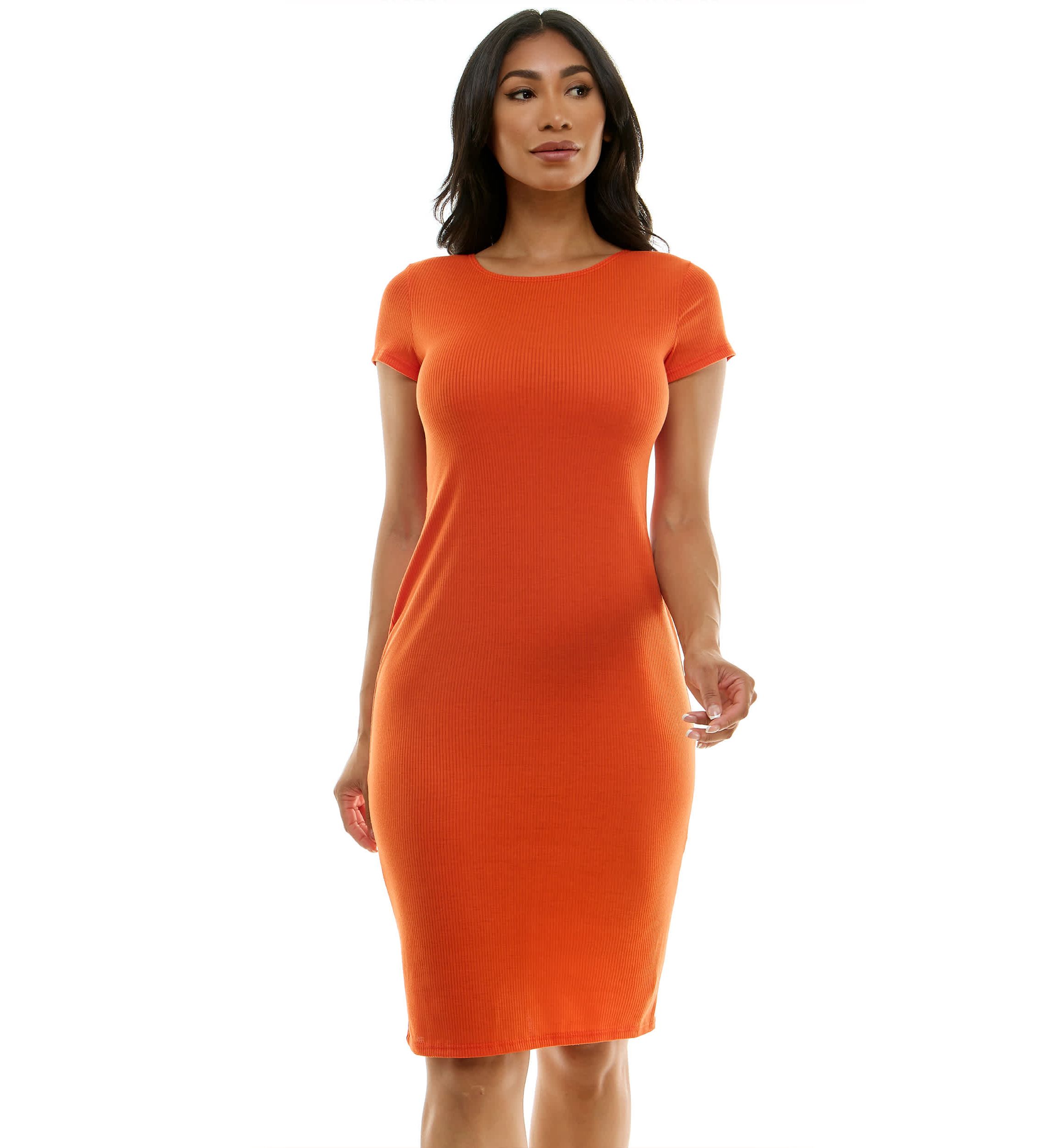white midi summer dress with sleeves Anna Double Cloth Midi Dress-White