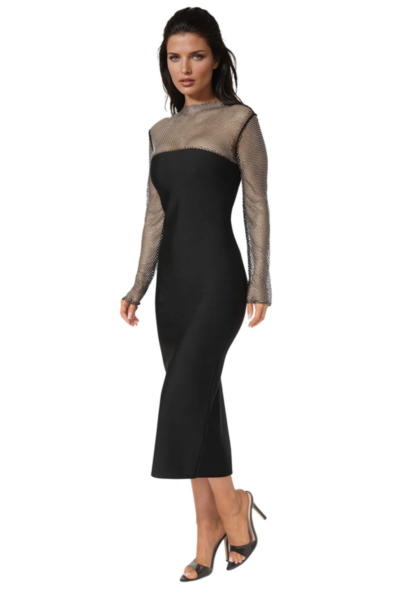 midi dress women's The Linen Short-Sleeve Scoop Midi Dress