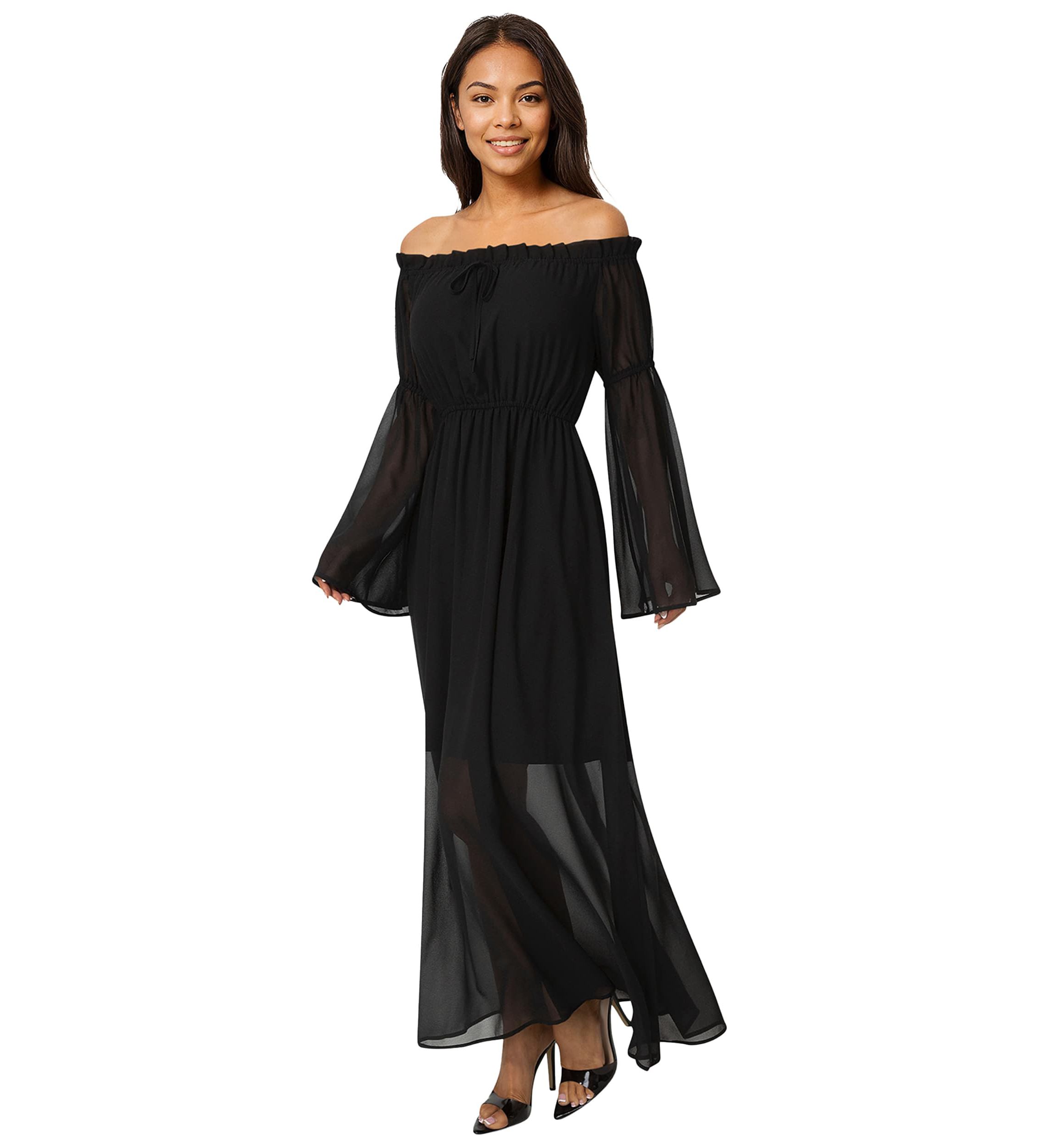 boat neck long sleeve maxi dress PRETTYGARDEN Women's Fall Fashion Long Sleeve Maxi Dress Ribbed Knit B