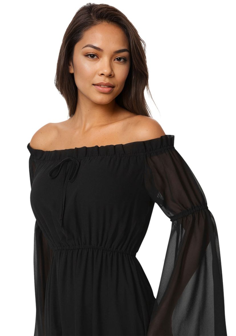 bebe off the shoulder dress Off The Shoulder Tiered Dress
