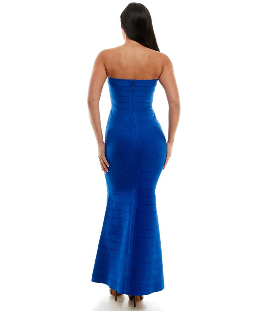Bebe WomenS Bandage Strapless Gown