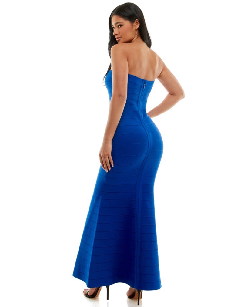 Bebe WomenS Bandage Strapless Gown