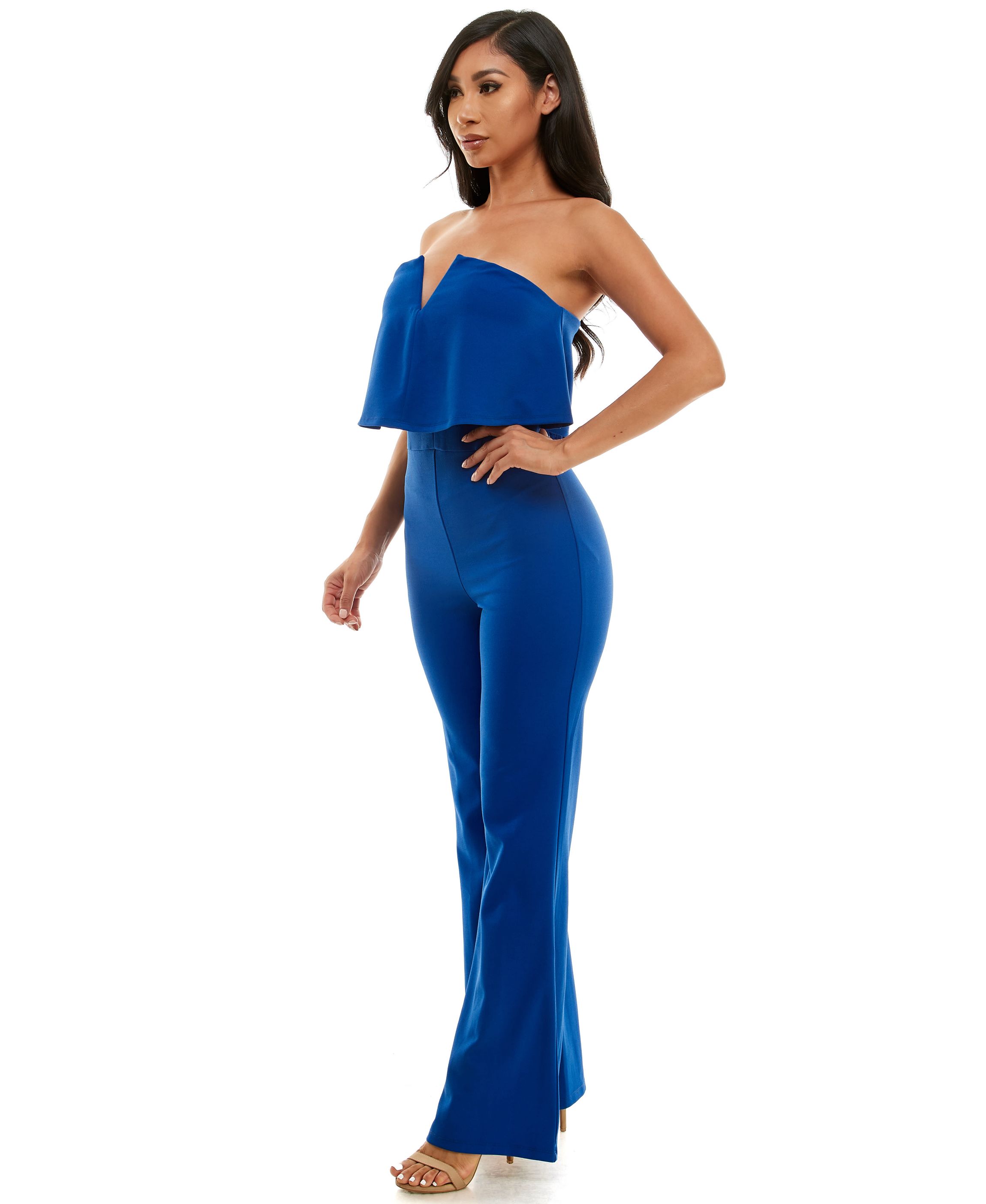 Bebe WomenS Strapless Overlay Jumpsuit