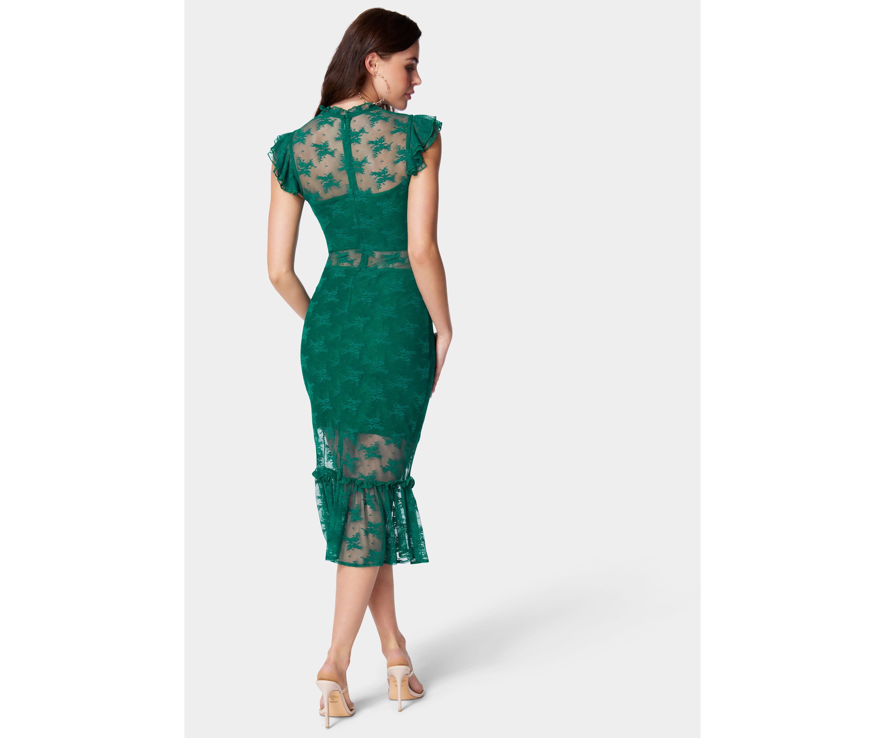 Illusion Lace Midi Dress