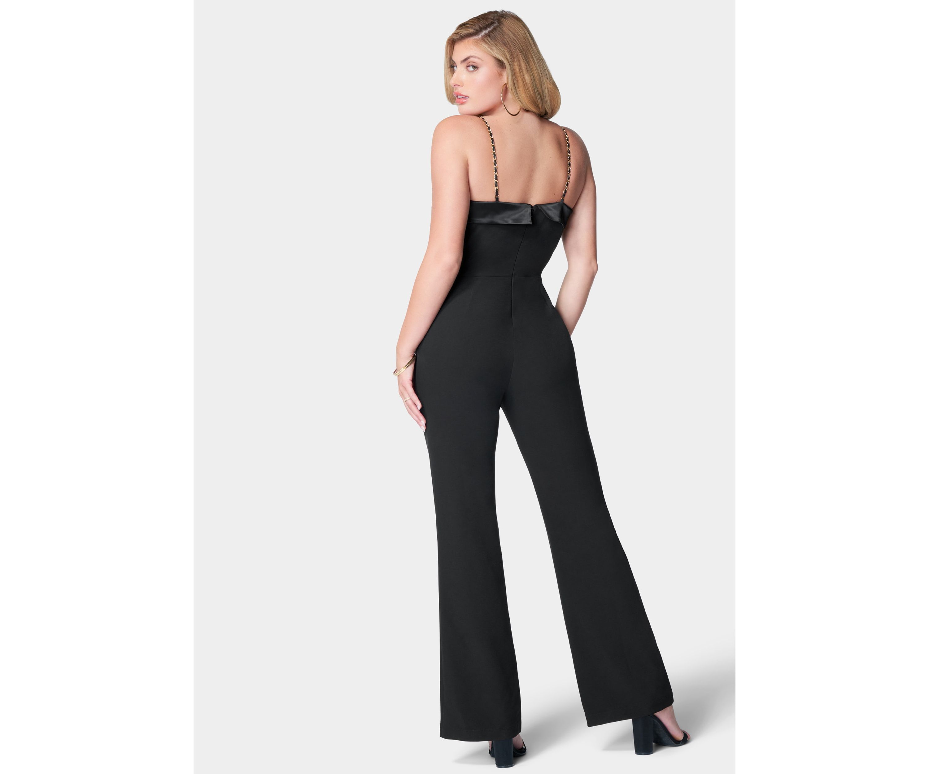 Bebe WomenS Belted Suitig Jumpsuit