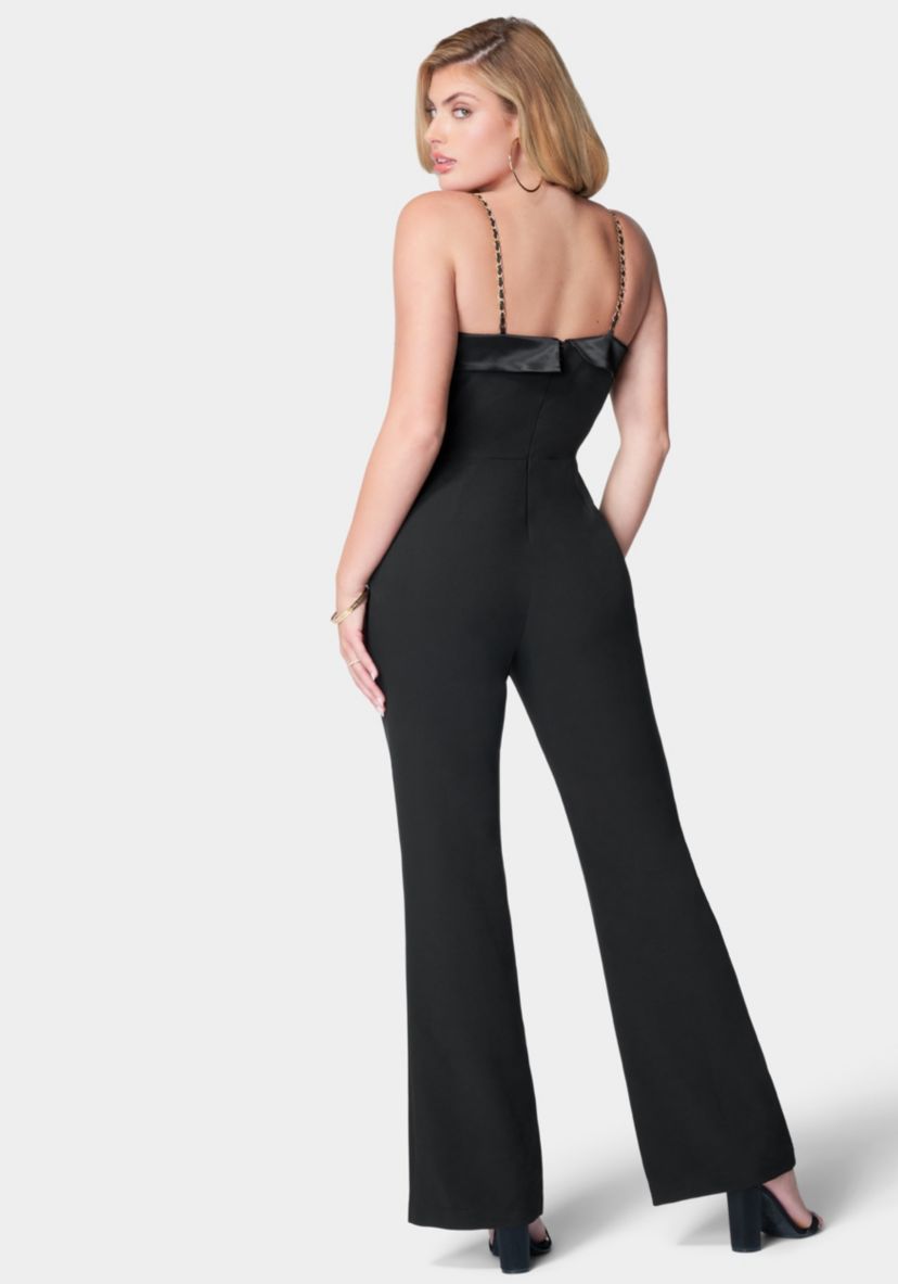 Bebe WomenS Belted Suitig Jumpsuit