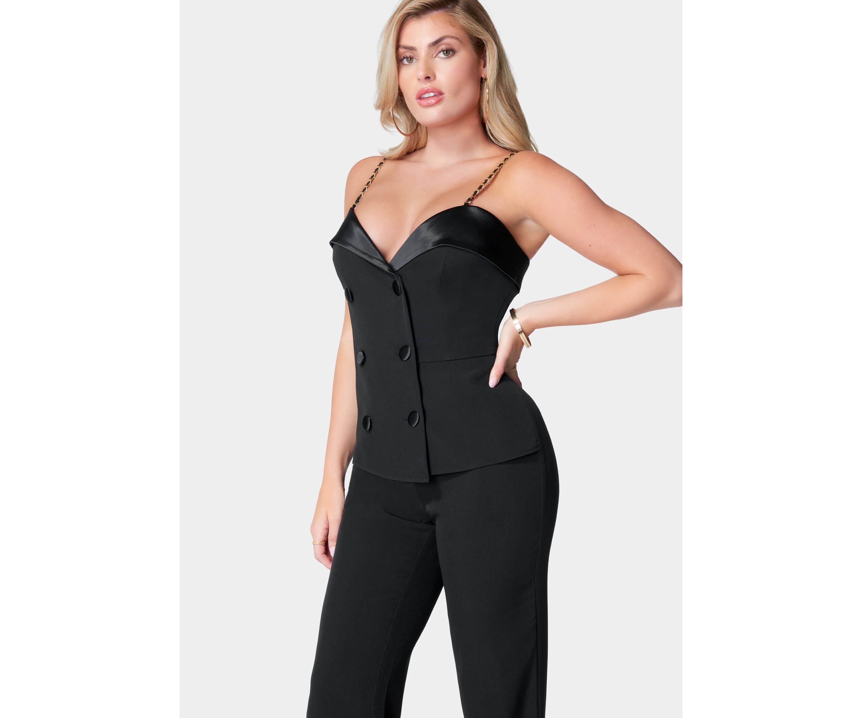 Bebe WomenS Belted Suitig Jumpsuit