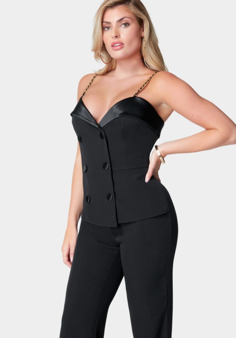 Bebe WomenS Belted Suitig Jumpsuit
