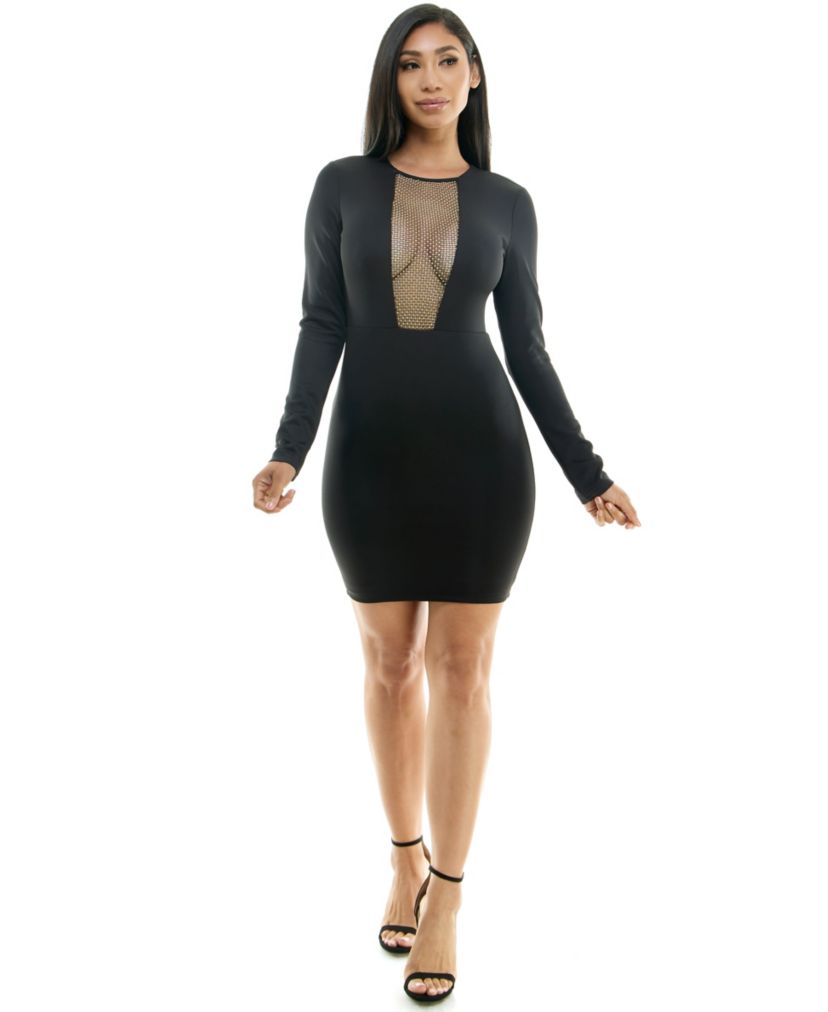Illusion Neck Dress