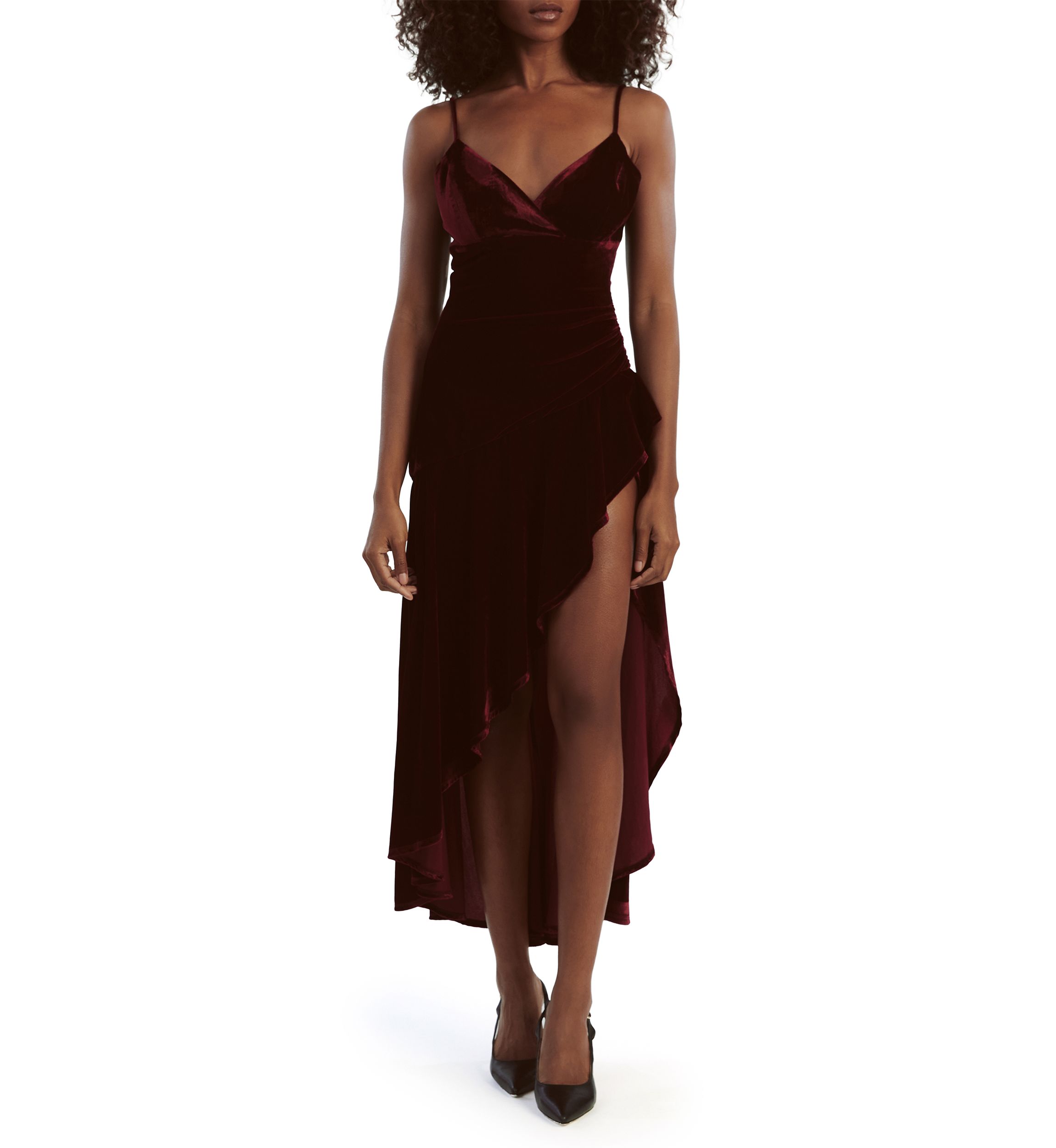 Womens Sorella Velour Midi Dress