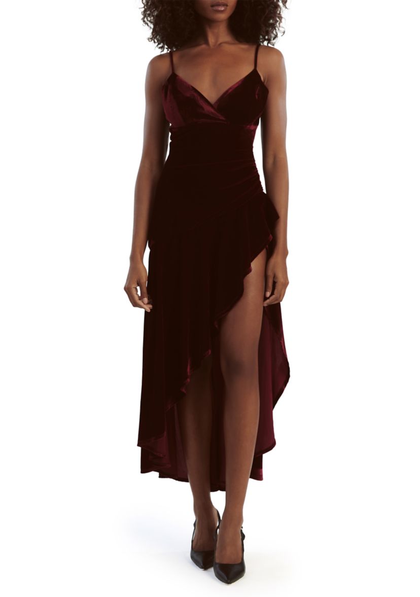 Womens Sorella Velour Midi Dress