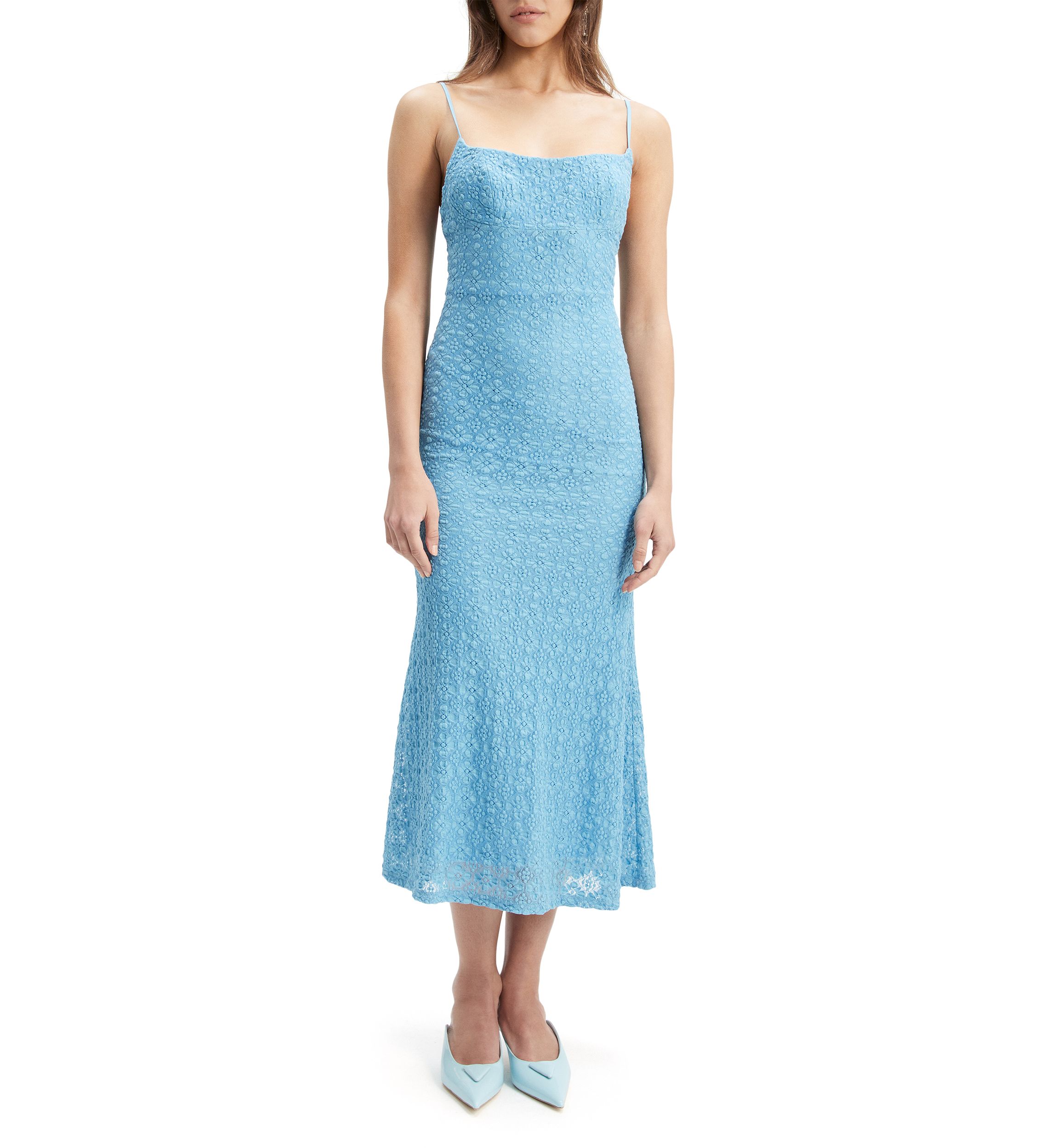 Womens Adoni Mesh Midi Dress