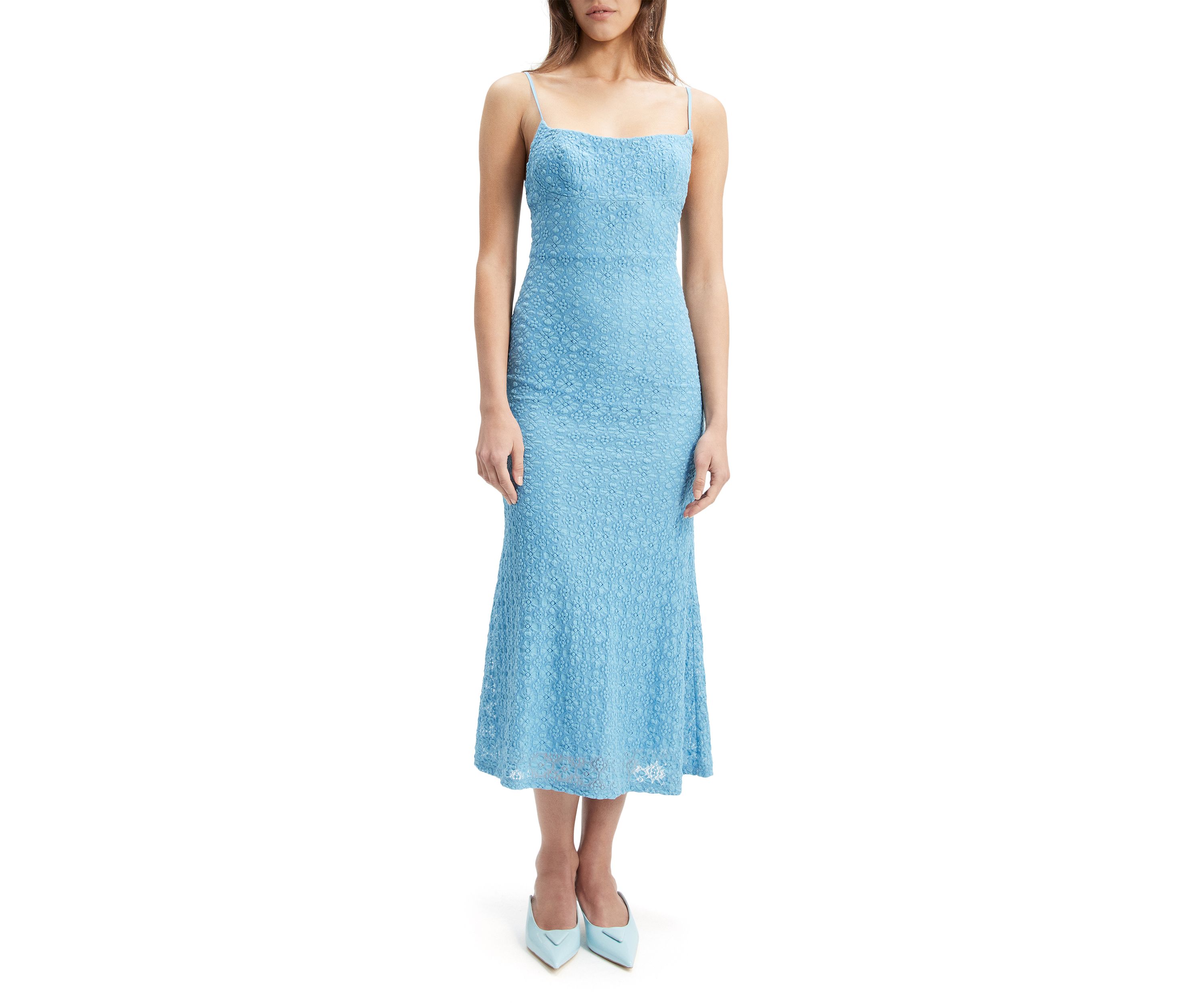 Womens Adoni Mesh Midi Dress