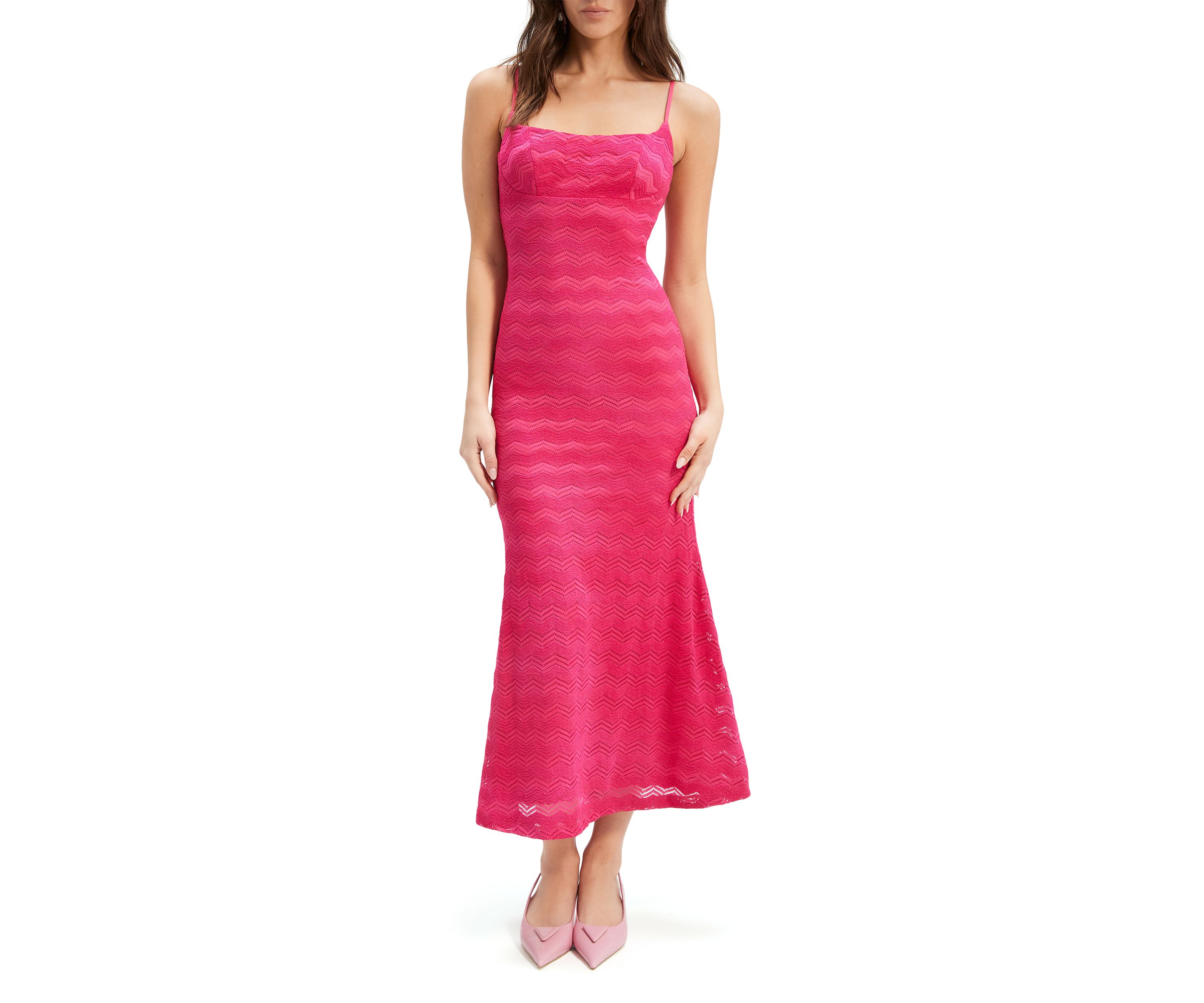 Womens Adoni Zig Zag Midi Dress