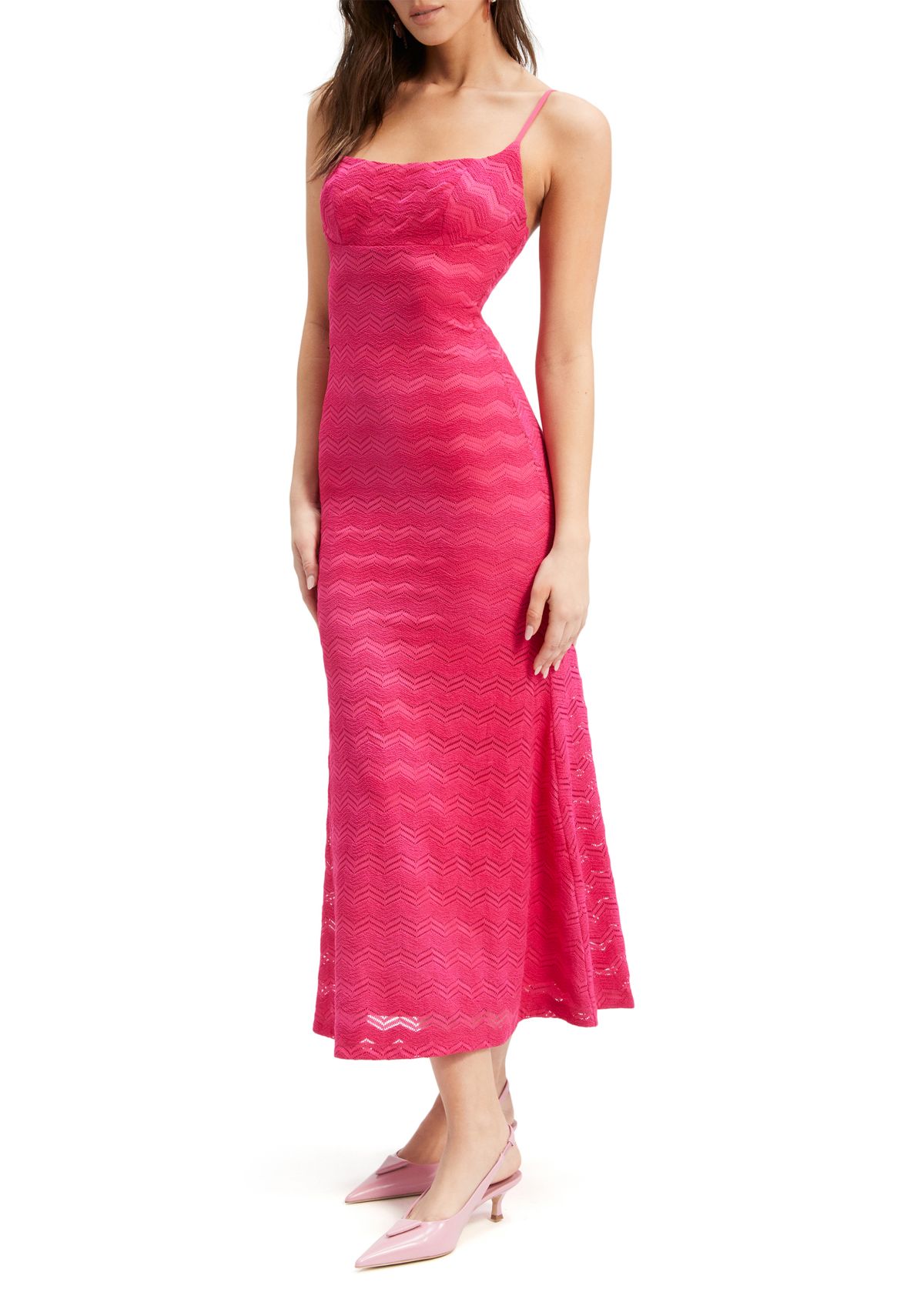 Womens Adoni Zig Zag Midi Dress