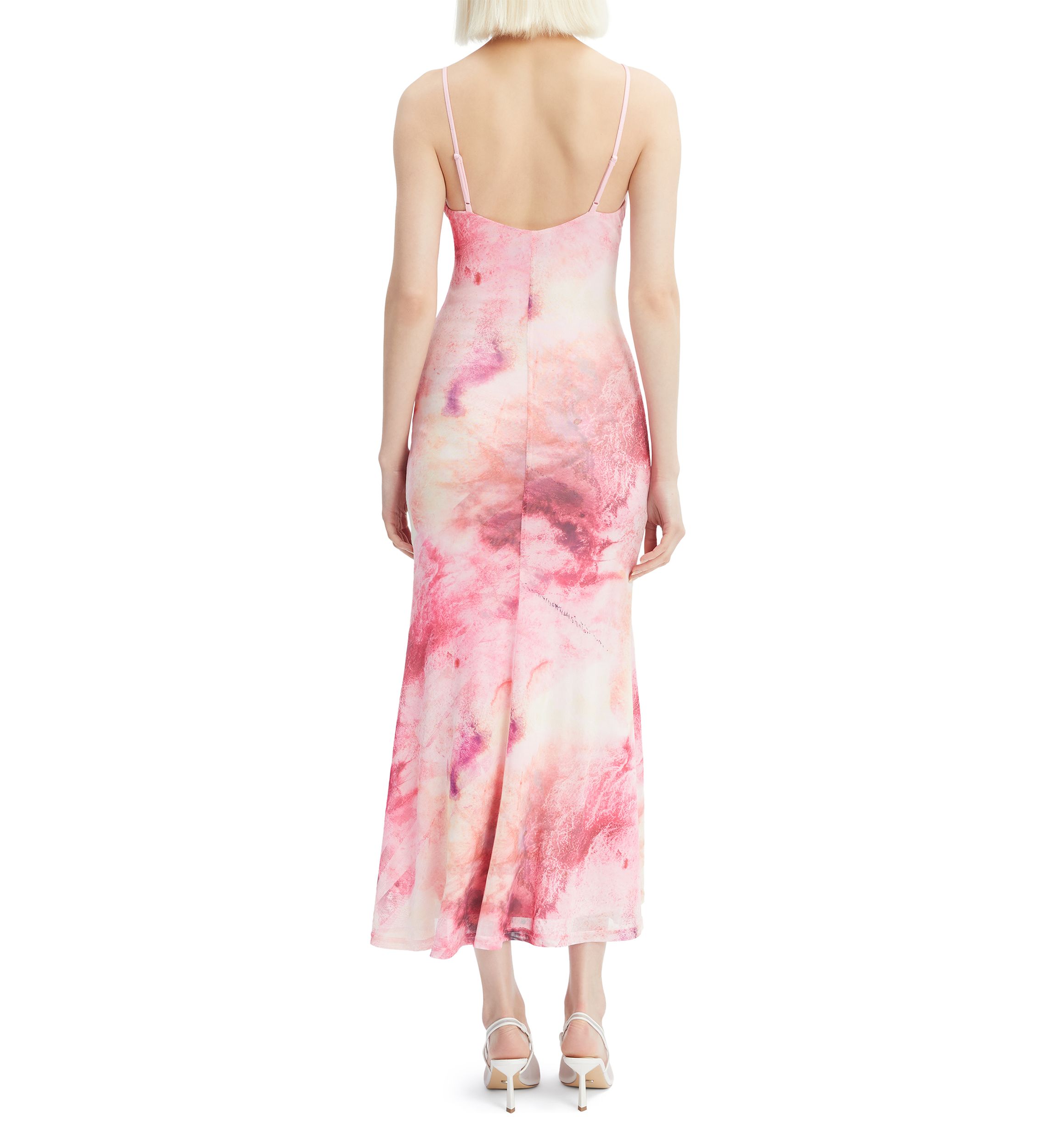 Womens Adoni Printed Mesh Midi Dress