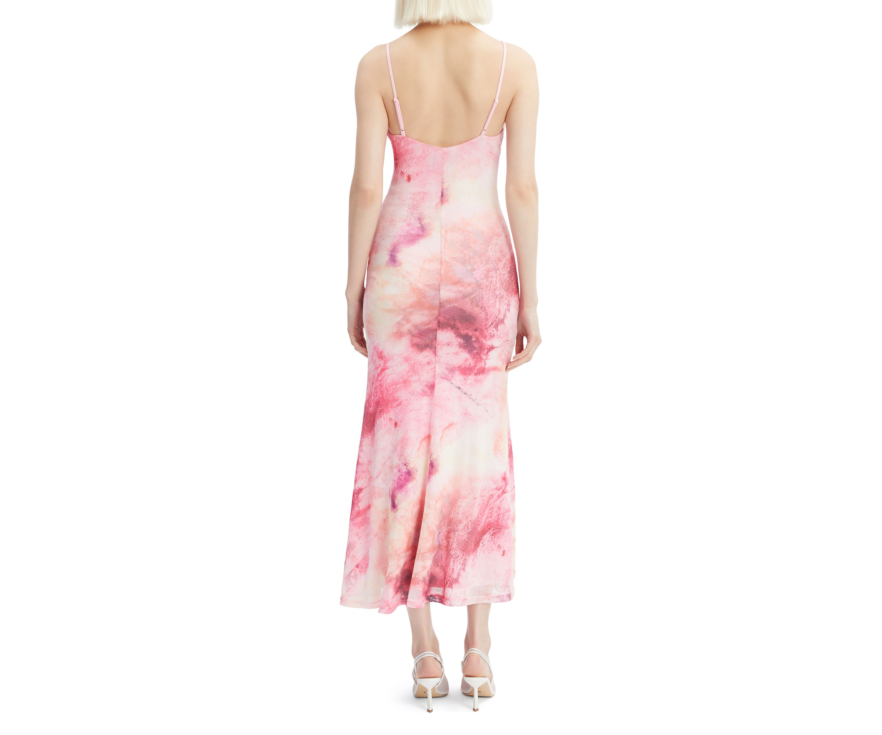 Womens Adoni Printed Mesh Midi Dress